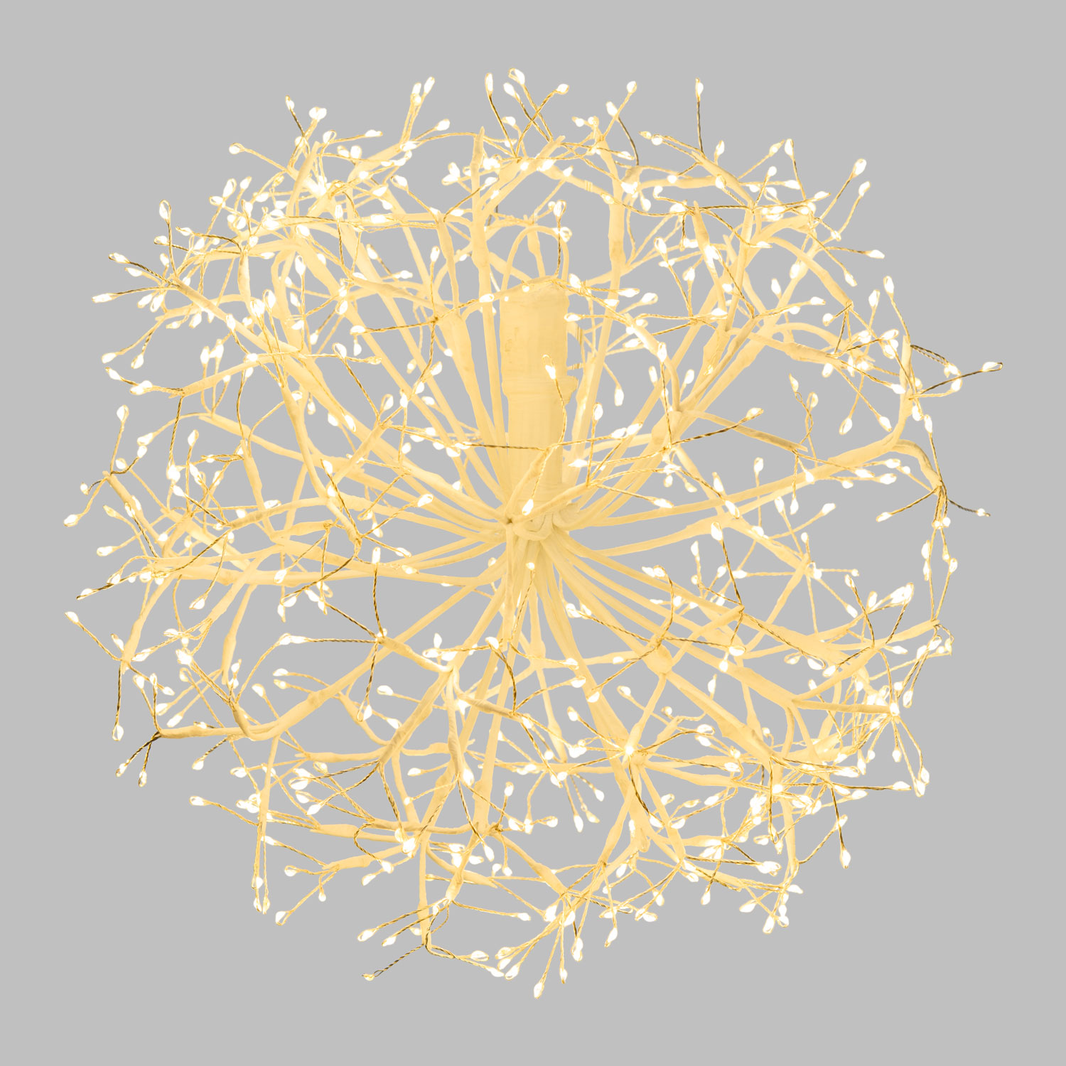 Leuchtende RICCO-Sphäre mit weißen Ästen, Ø 40 cm, 576 Micro-LED warmweiß, innenverwendung 8 Leuchtende RICCO-Sphäre mit weißen Ästen, Ø 40 cm, 576 Micro-LED warmweiß, innenverwendung 8