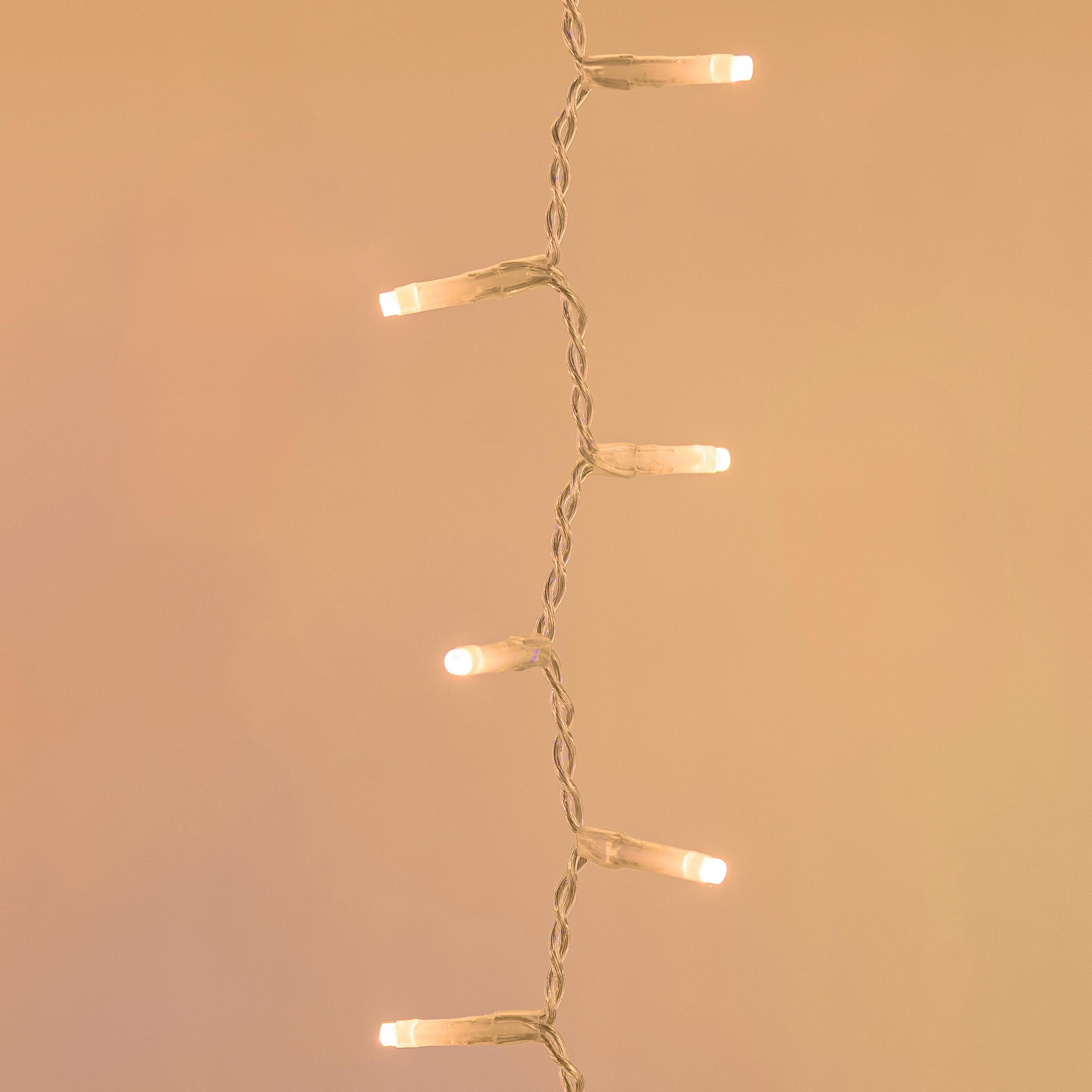 Stalattite 3,4 x h 0,8 m, 384 miniled bianco caldo e bianco extra caldo, cavo trasparente 9