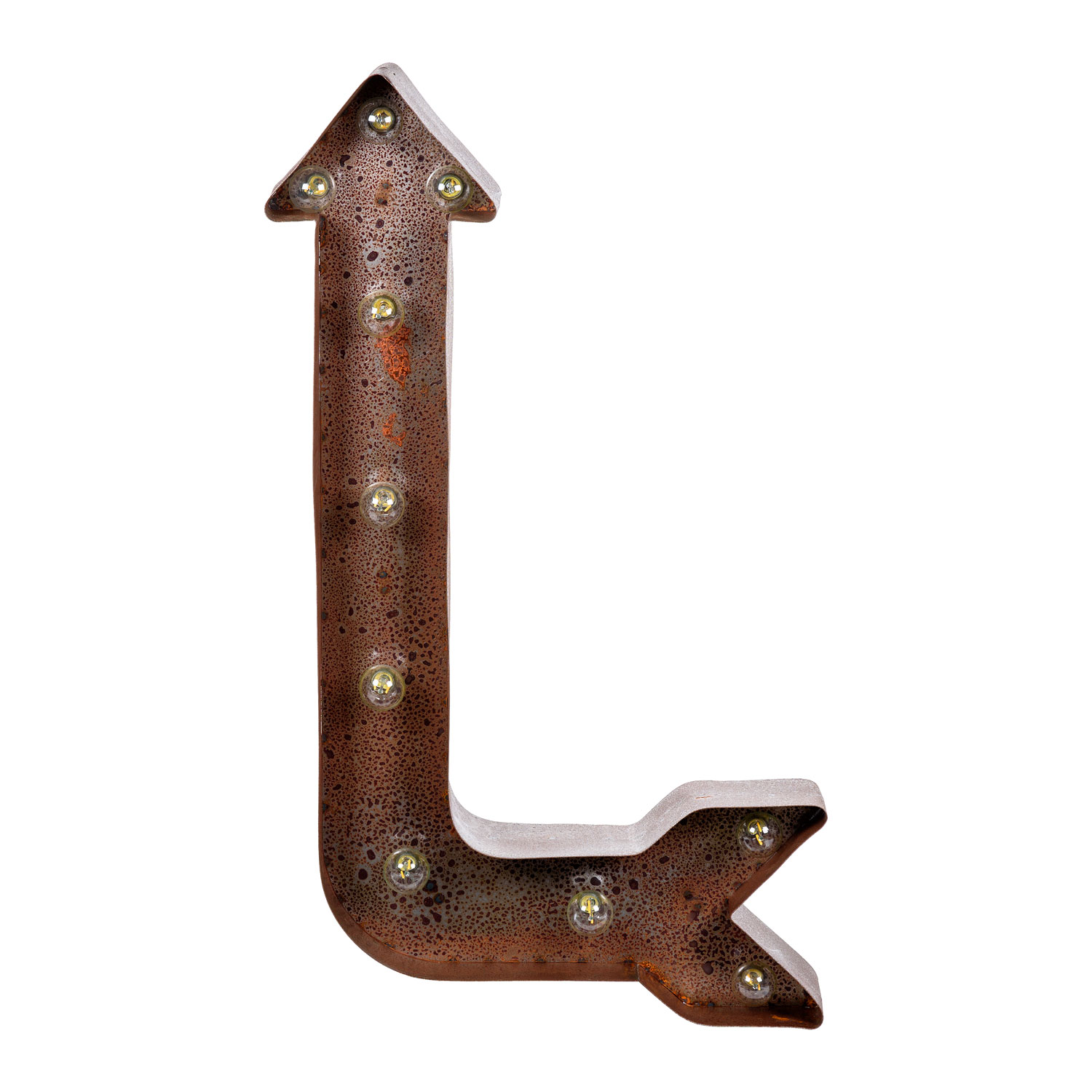 90 cm Brown Metal Arrow with 10 E14 Lamp Holders 3 90 cm Brown Metal Arrow with 10 E14 Lamp Holders 3