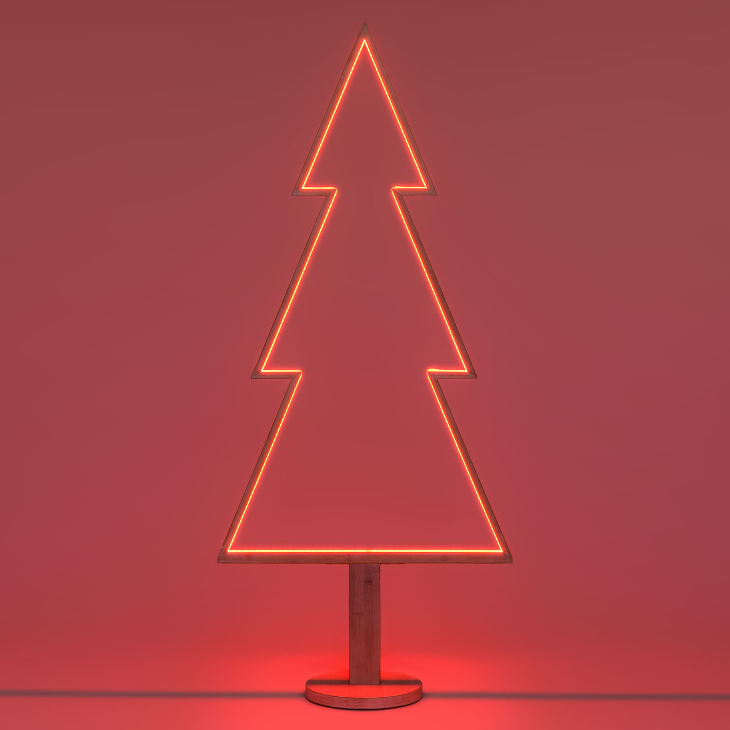 LED-Tannenbaum aus weißem Naturholz auf Fuß, 170 cm, RGB und warmweiß, Innenbereich 26 LED-Tannenbaum aus weißem Naturholz auf Fuß, 170 cm, RGB und warmweiß, Innenbereich 26
