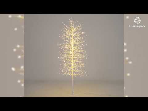 Arbre Slim Branche de Tilleul blanc h 1,1 m, 792 microled blanc chaud, intérieur 2