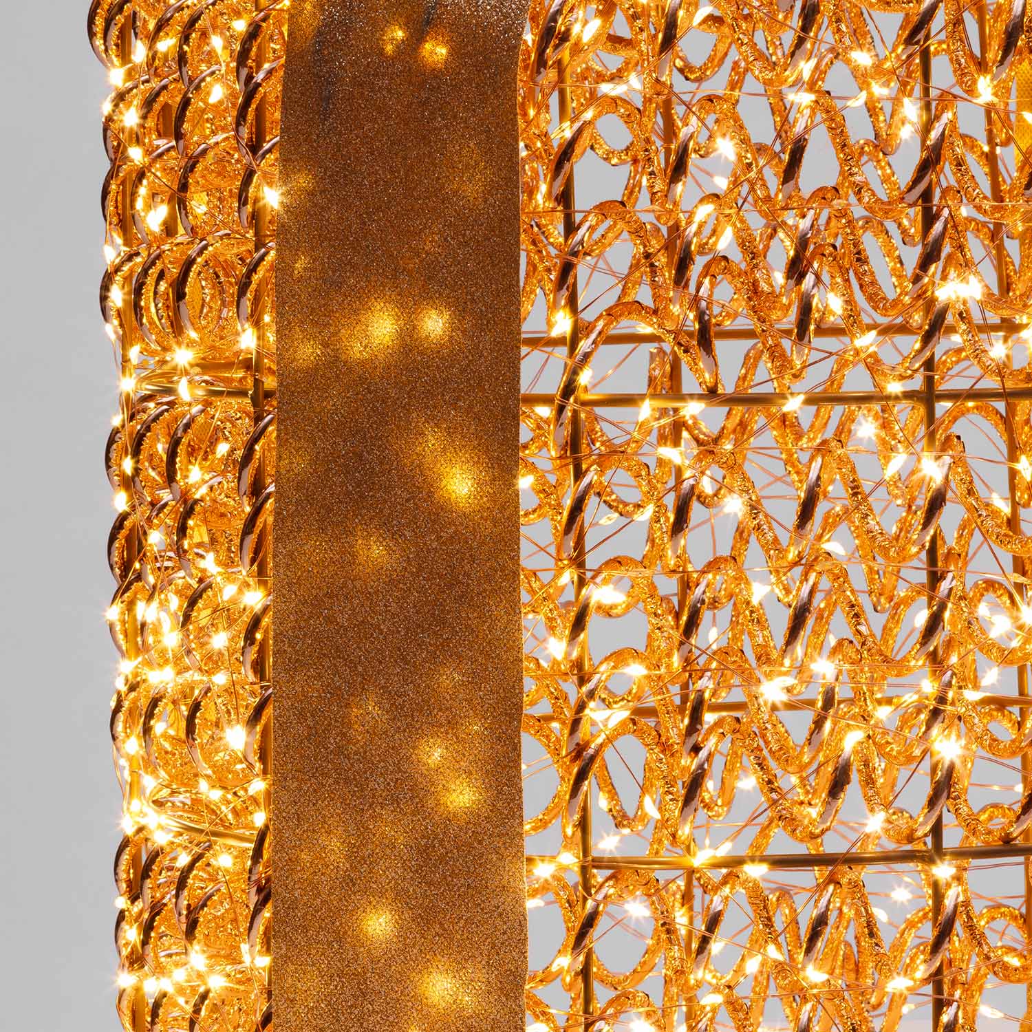 Set 2 Pacchi Regalo luminosi 3D Rose Gold, filo a spirale, led bianco caldo 4