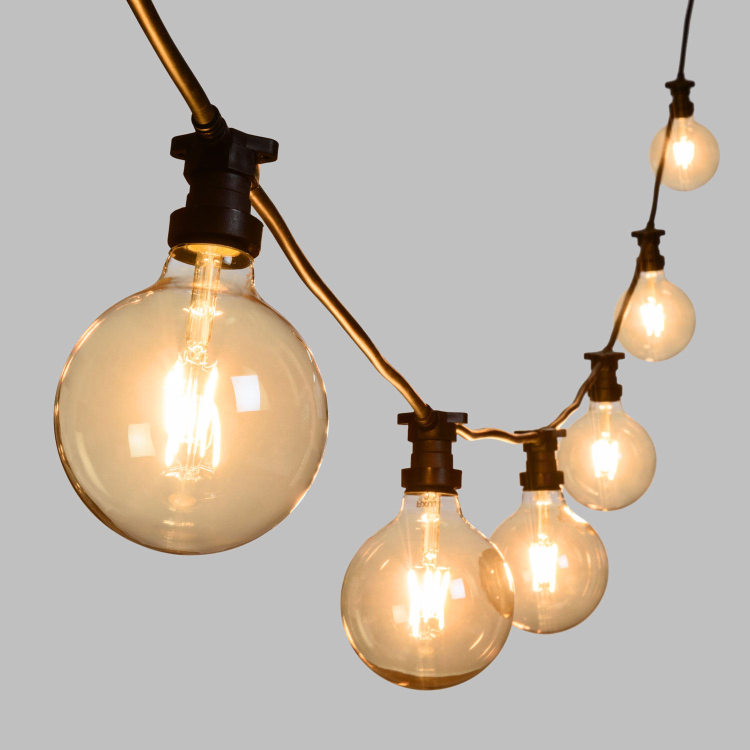 Guirnalda 5m con bombillas led de 4W globo Ø 125mm 4 Guirnalda 5m con bombillas led de 4W globo Ø 125mm 4