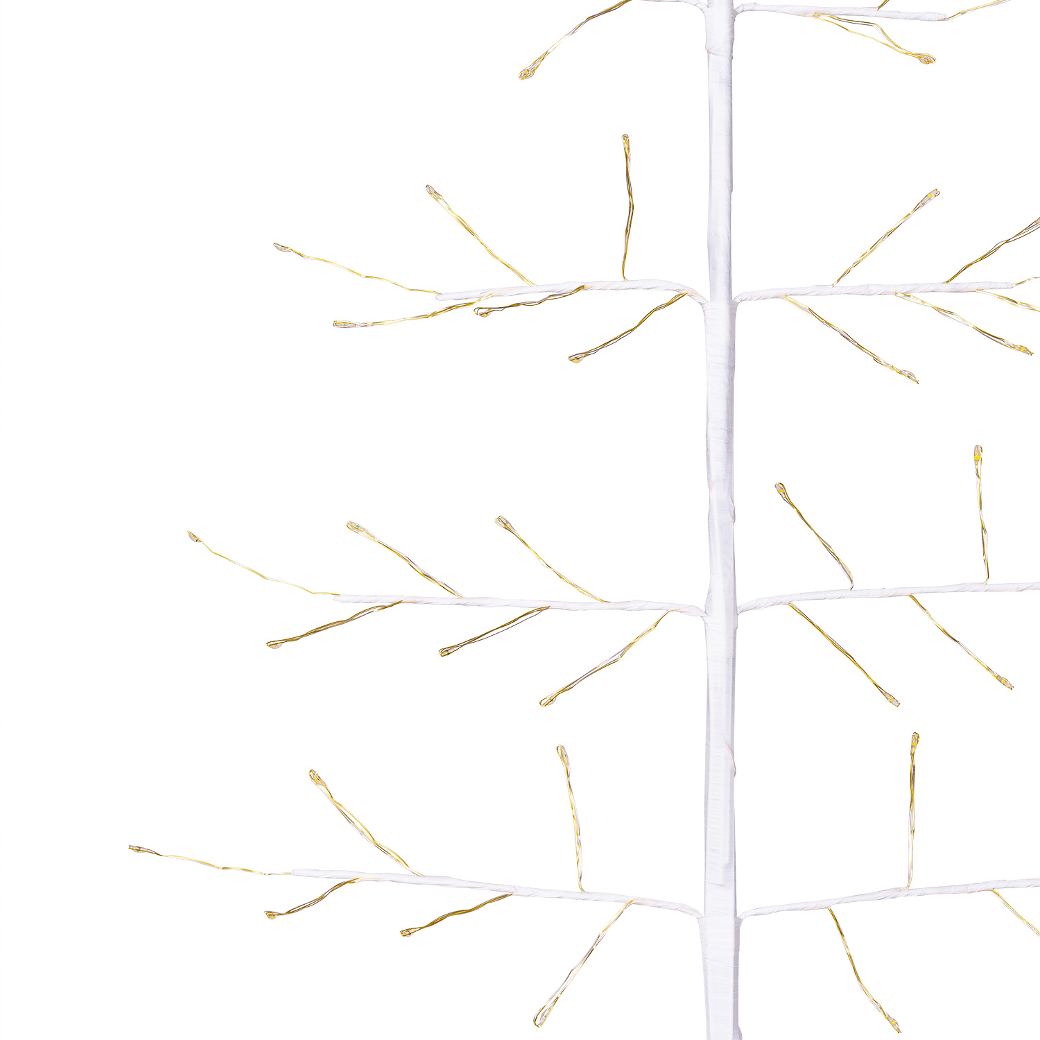 Árbol Rama de Tilo blanco 2D h 1,5 m, 186 microled, blanco cálido, uso interior 2