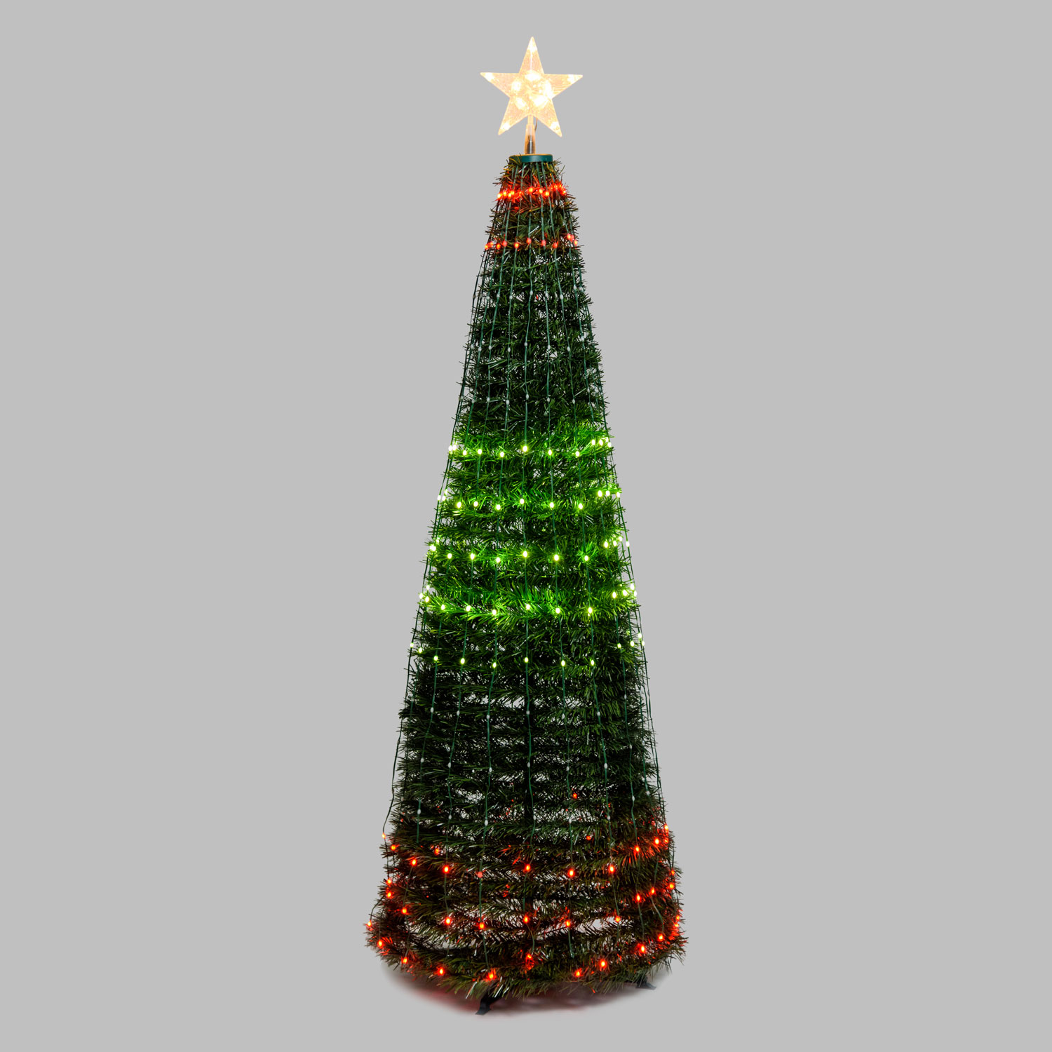 Faltbarer Baum aus künstlichem Kiefer, h. 180 cm, 304 RGB LED Lichterperlen 15 Faltbarer Baum aus künstlichem Kiefer, h. 180 cm, 304 RGB LED Lichterperlen 15