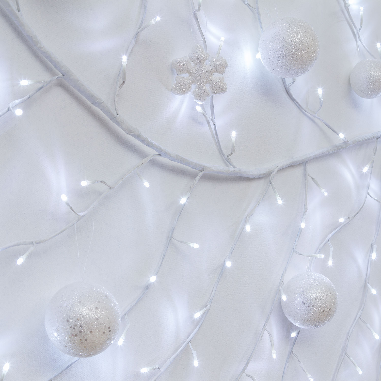 Branche blanche h 3 m, 288 led blanc froid 9 Branche blanche h 3 m, 288 led blanc froid 9