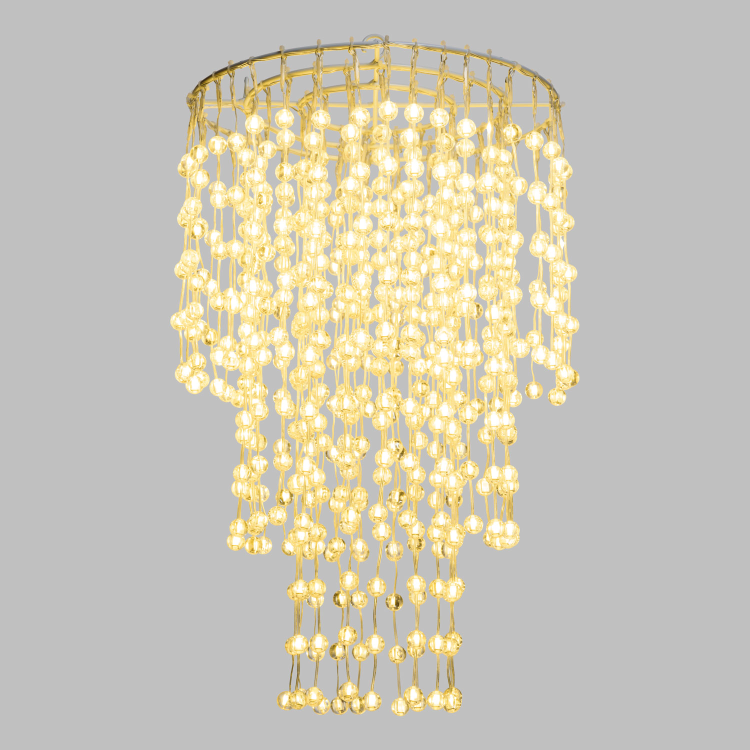 Lámpara decorativa en cascada, 574 esferas led blanco cálido Lámpara decorativa en cascada, 574 esferas led blanco cálido