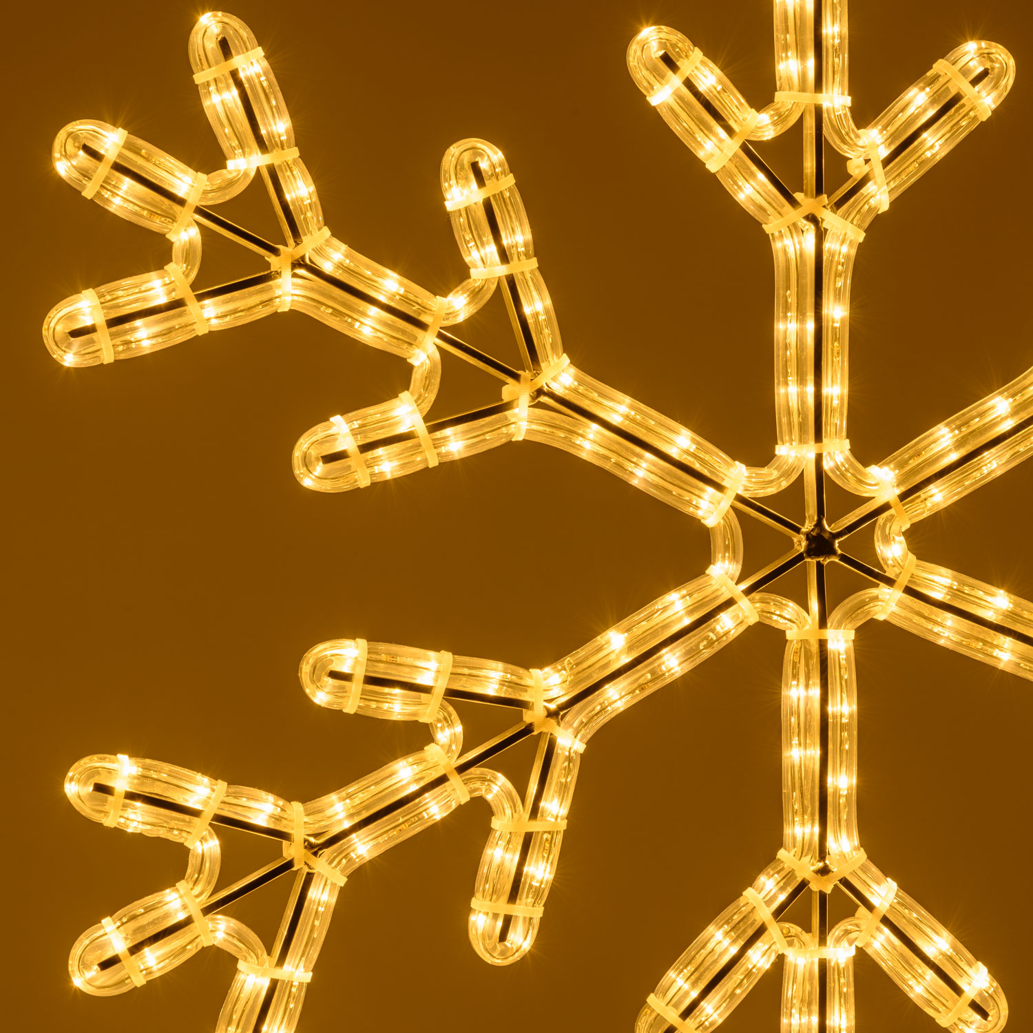 Cristallo di neve in tubo luminoso, 68 x 68 cm, 253 led bianco caldo 4 Cristallo di neve in tubo luminoso, 68 x 68 cm, 253 led bianco caldo 4