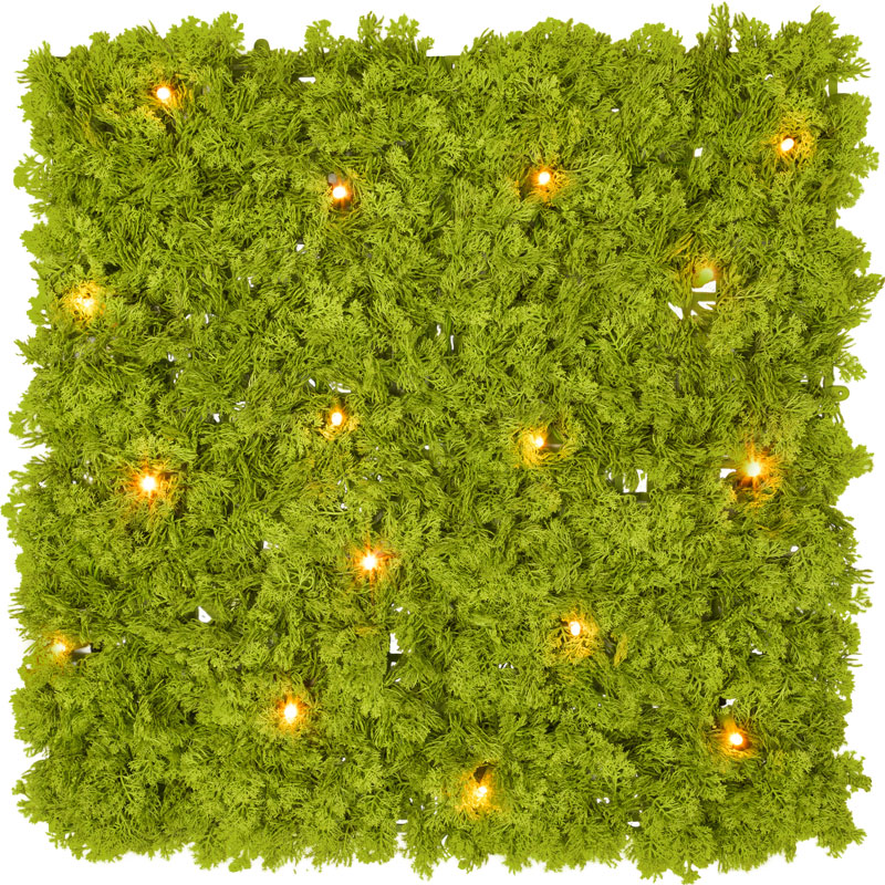 Pannello Green Wall Light Lichene Verde Acido