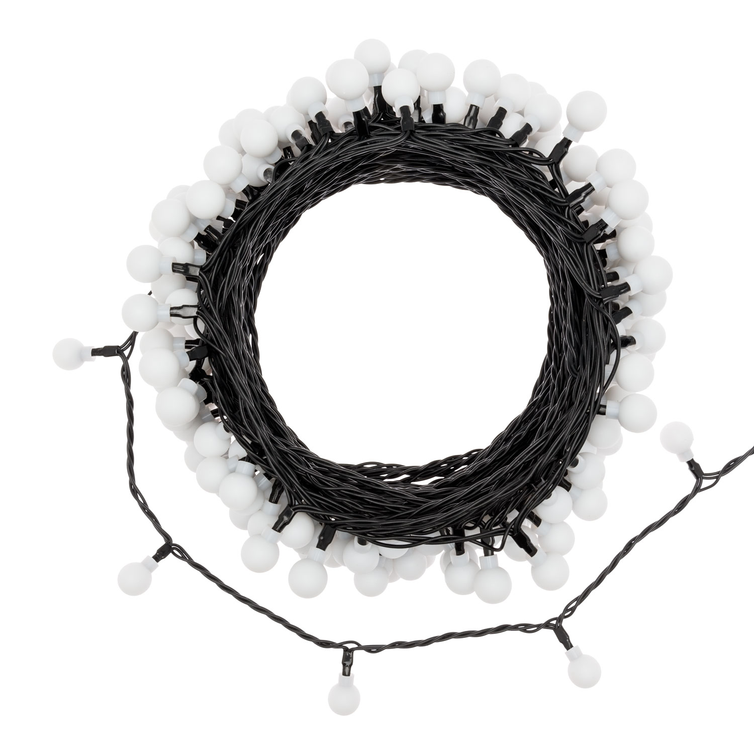 Lichterkette 20 m, 200 Mini-Kugeln Ø 15 mm, Dual Color LED Warmweiß und Multicolor, grünes Kabel 5 Lichterkette 20 m, 200 Mini-Kugeln Ø 15 mm, Dual Color LED Warmweiß und Multicolor, grünes Kabel 5