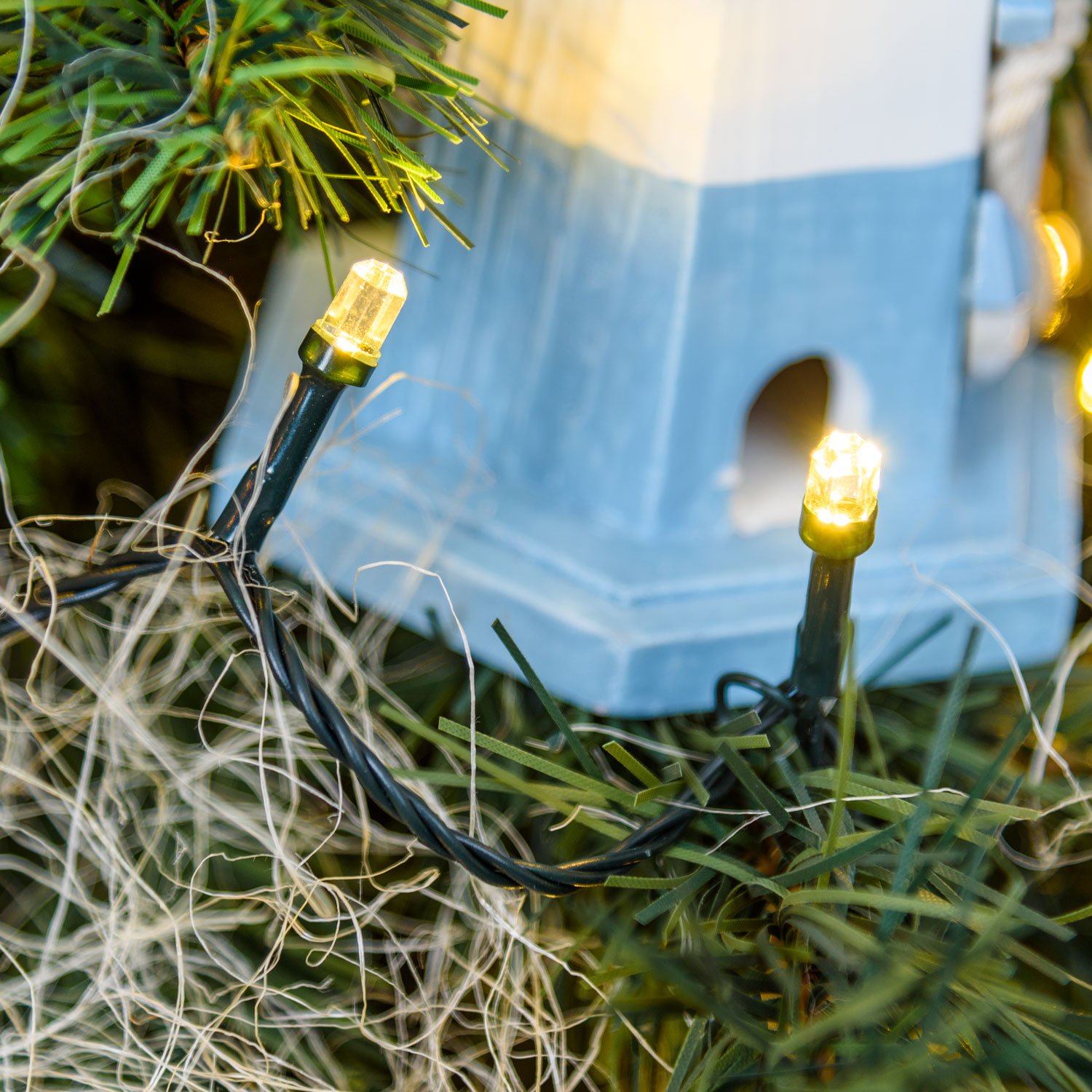 Lichterkette 50 m, 500 MaxiLEDs Diamant warmweiß, grünes Kabel Lichterkette 50 m, 500 MaxiLEDs Diamant warmweiß, grünes Kabel