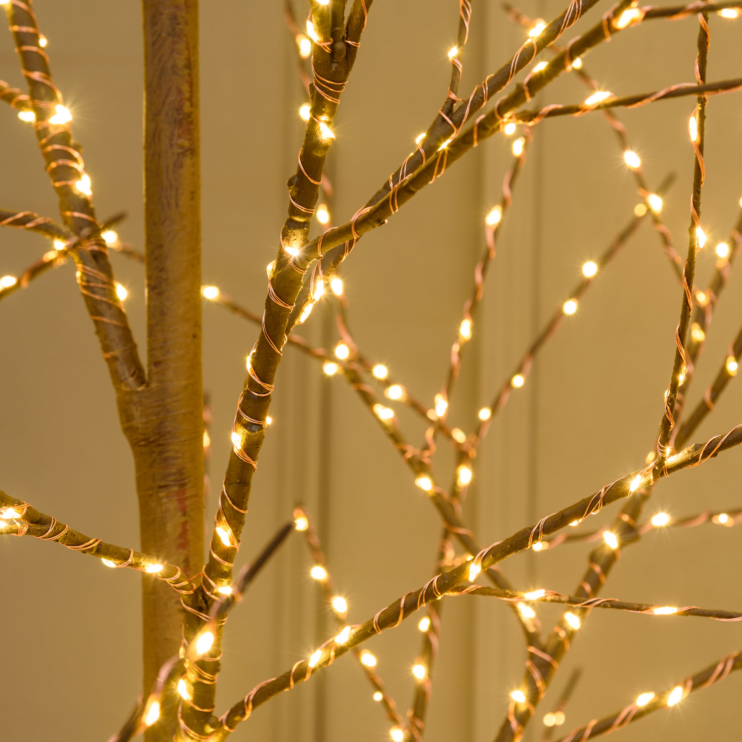 Albero marrone con tronco e base rotonda h 2,4 m, microled bianco caldo 6 Albero marrone con tronco e base rotonda h 2,4 m, microled bianco caldo 6