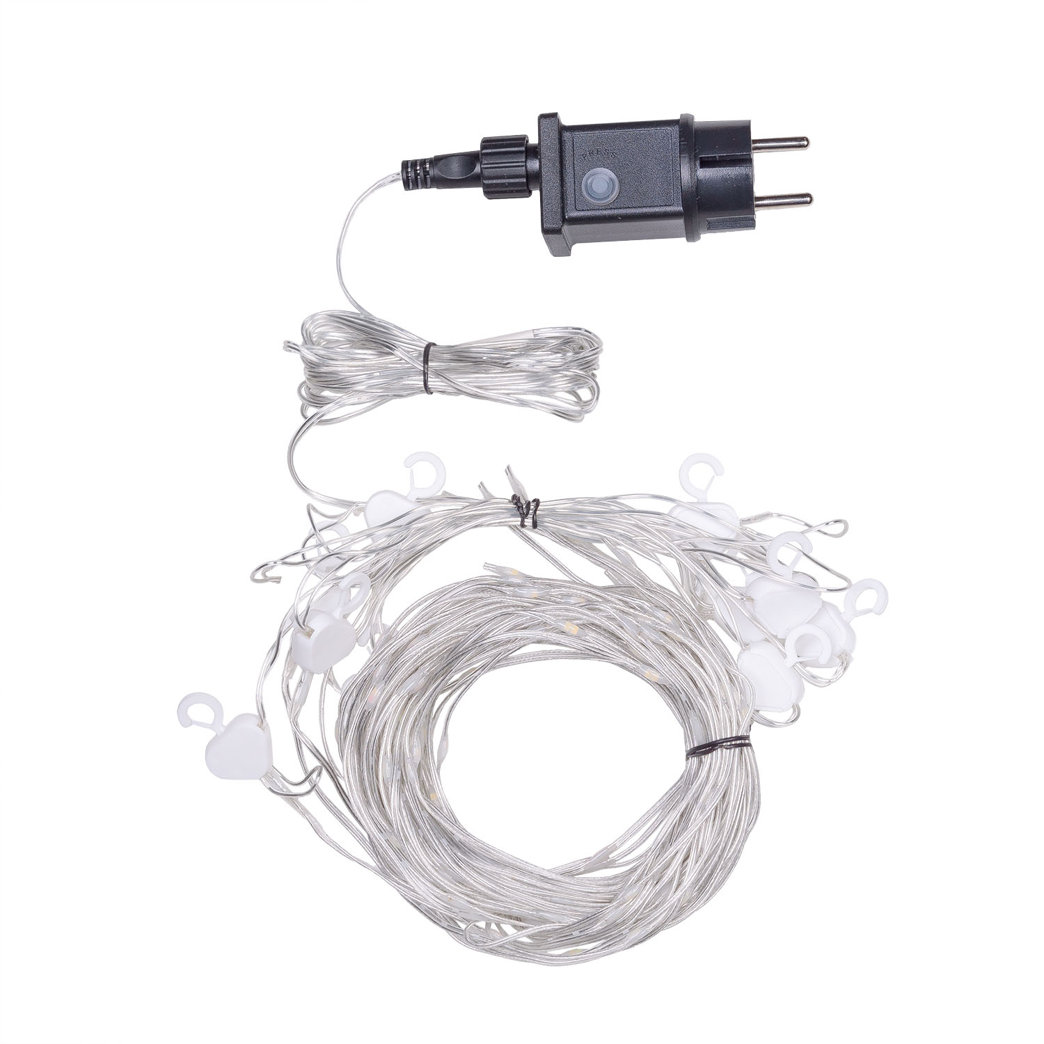 Tenda 5 x h 1 m, 200 Gocce di Luce Dual Color, led bianco caldo e multicolor, cavo trasparente 6