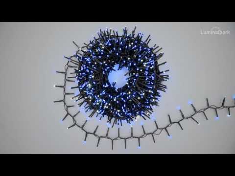 MiniCluster Lichterkette 20 m, 1000 Mini LEDs blau und kaltweiß, grünes Kabel 2 MiniCluster Lichterkette 20 m, 1000 Mini LEDs blau und kaltweiß, grünes Kabel 2