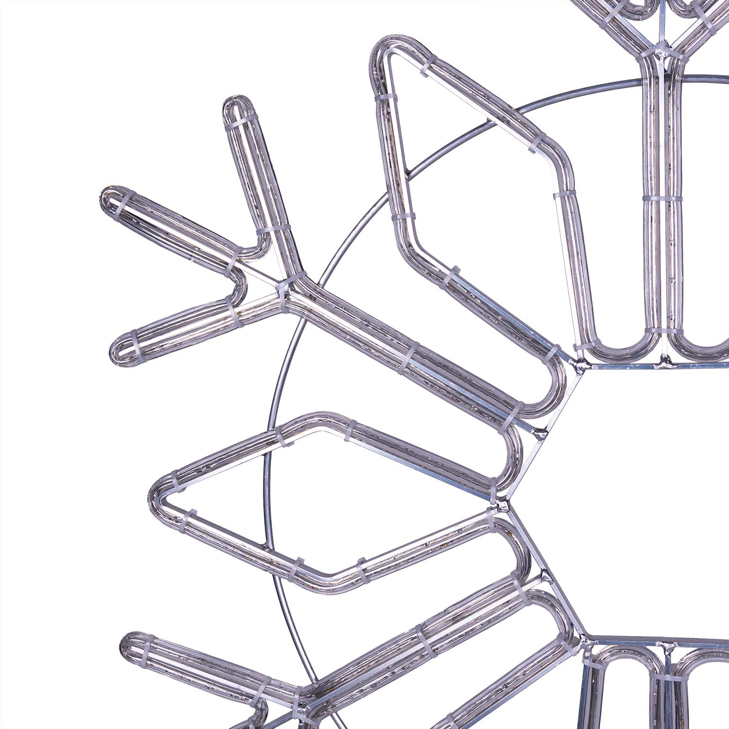 Copo de nieve de manguera luminosa, 87 x h 100 cm, 427 led blanco cálido y blanco frío 5 Copo de nieve de manguera luminosa, 87 x h 100 cm, 427 led blanco cálido y blanco frío 5