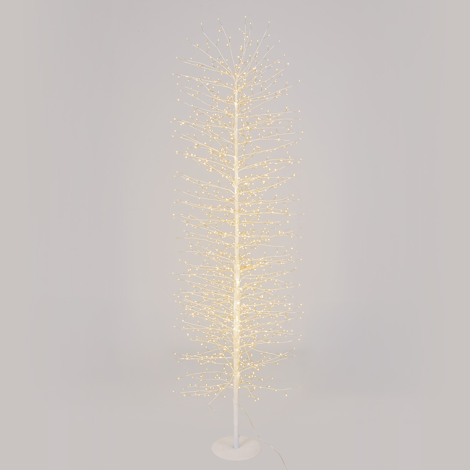 Árbol Slim Rama de Tilo blanco h 1,7 m, 1416 microled blanco cálido, uso interior