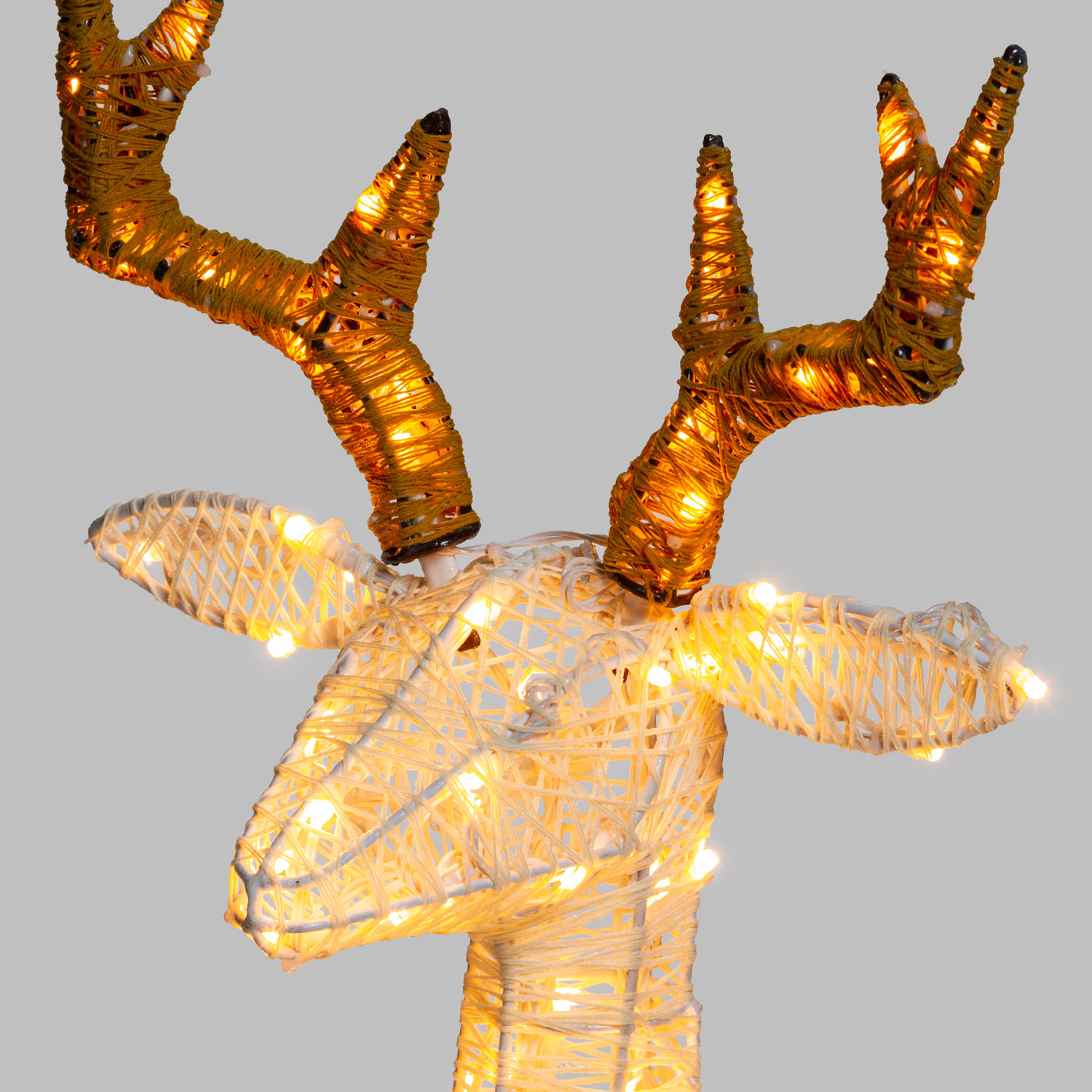 3D Light Cream & Brown Rentier h 85 cm, LEDs Extra Warmweiß 3 3D Light Cream & Brown Rentier h 85 cm, LEDs Extra Warmweiß 3