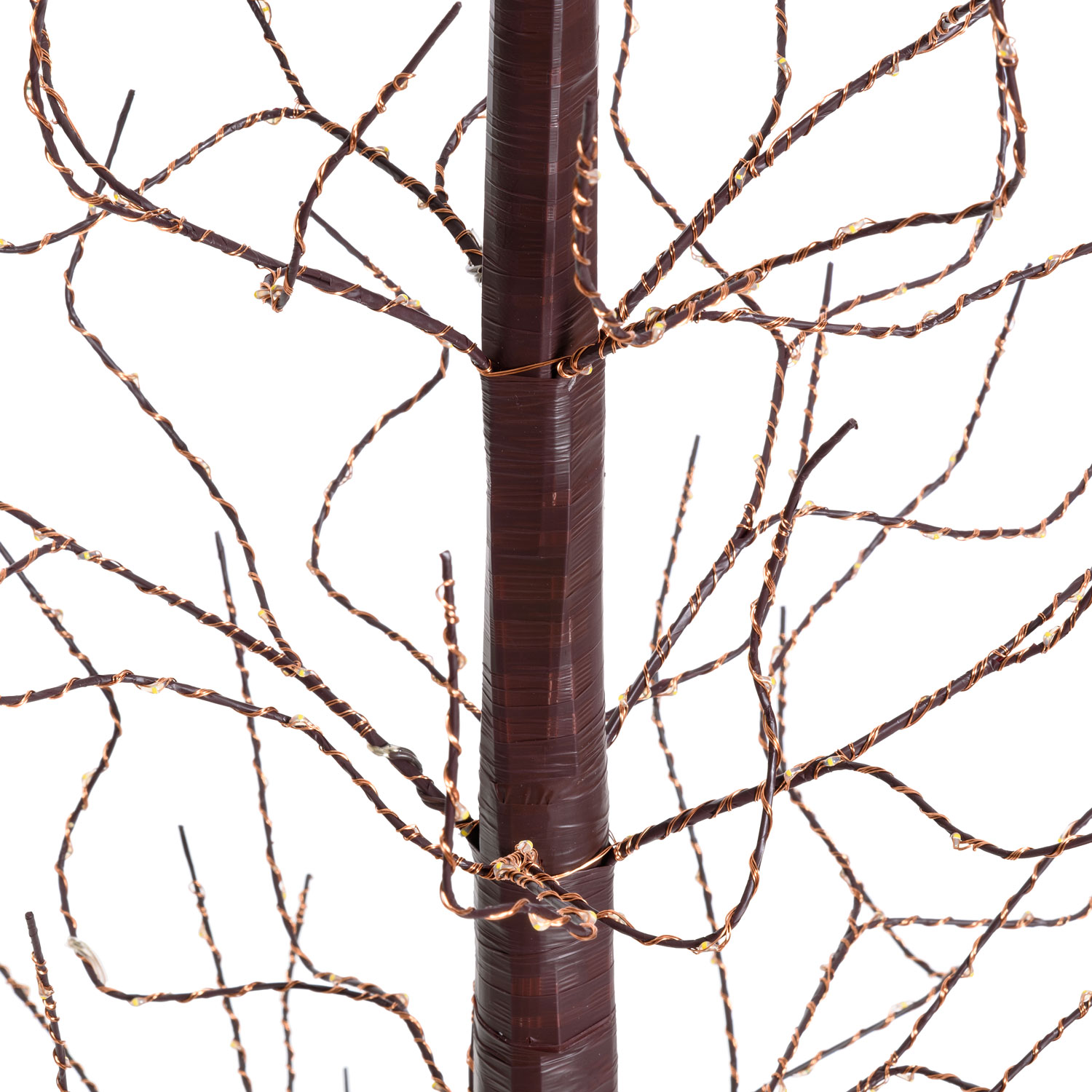 Brauner Kiefer LED Baum h 190 cm, MicroLEDs warmweiß 6 Brauner Kiefer LED Baum h 190 cm, MicroLEDs warmweiß 6