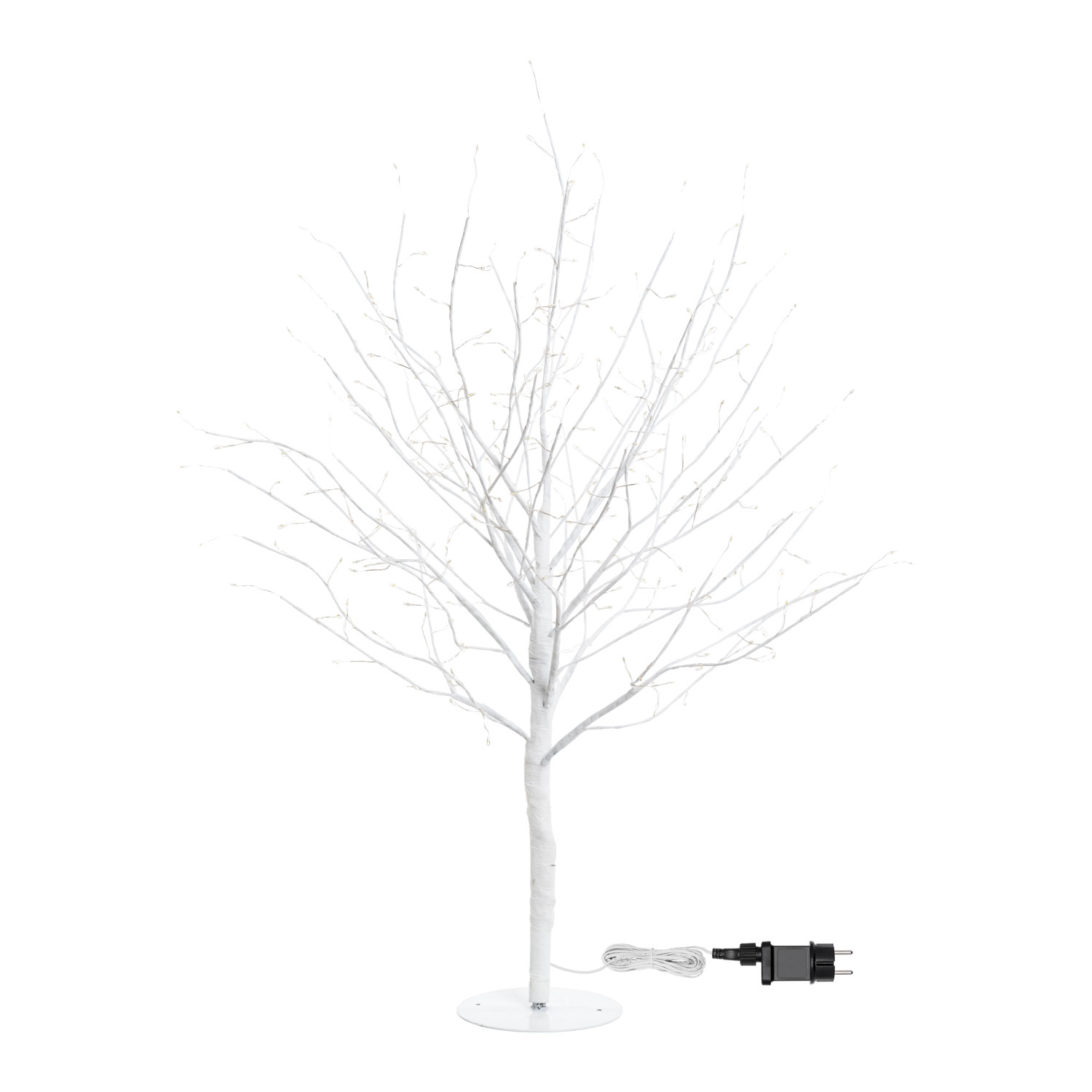 Weißer Baum Steineiche, 240 MicroLEDs warmweiß, Innenbereich 7 Weißer Baum Steineiche, 240 MicroLEDs warmweiß, Innenbereich 7