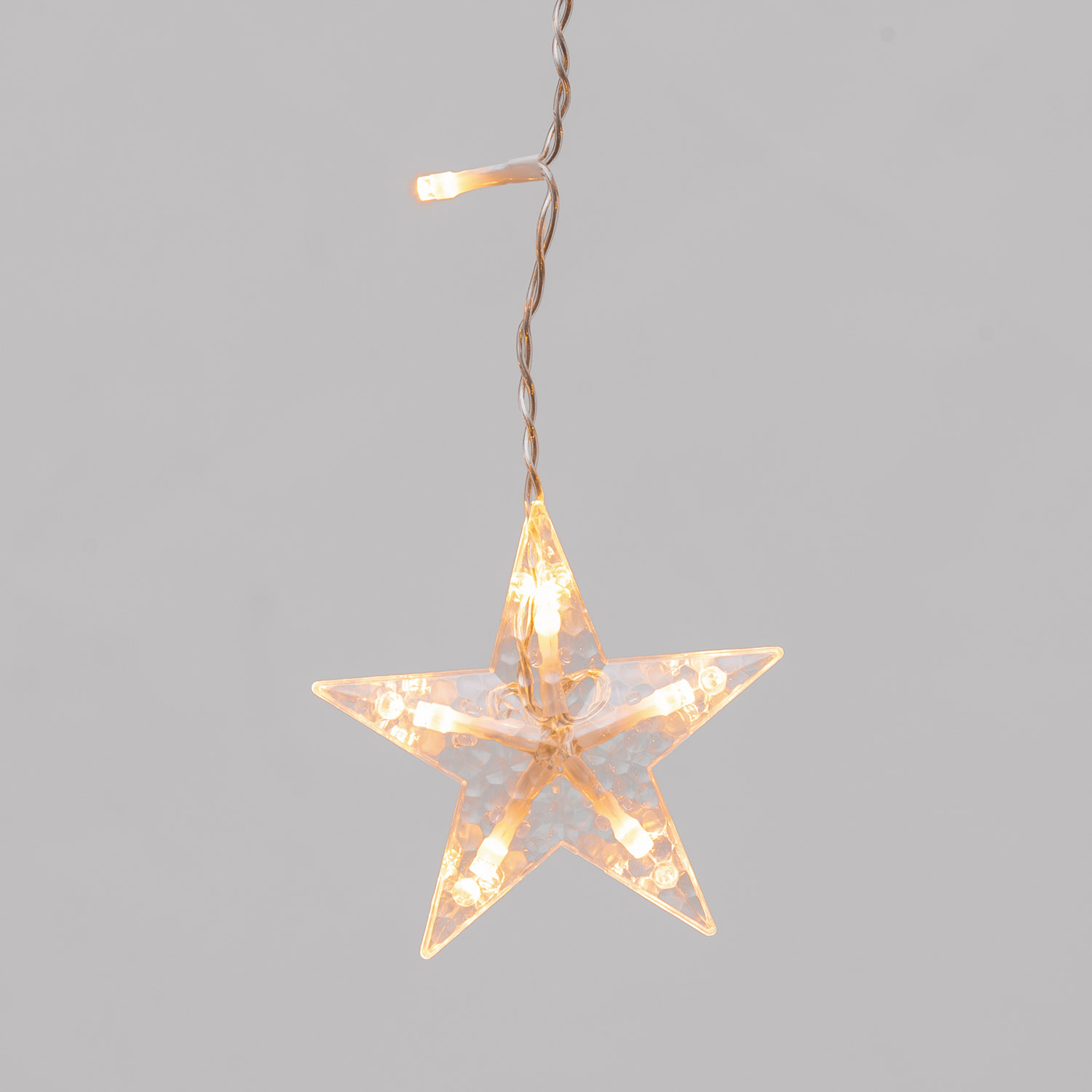 Stalactite avec 10 étoiles, 2 x h 0,7 m, 90 led blanc chaud 4