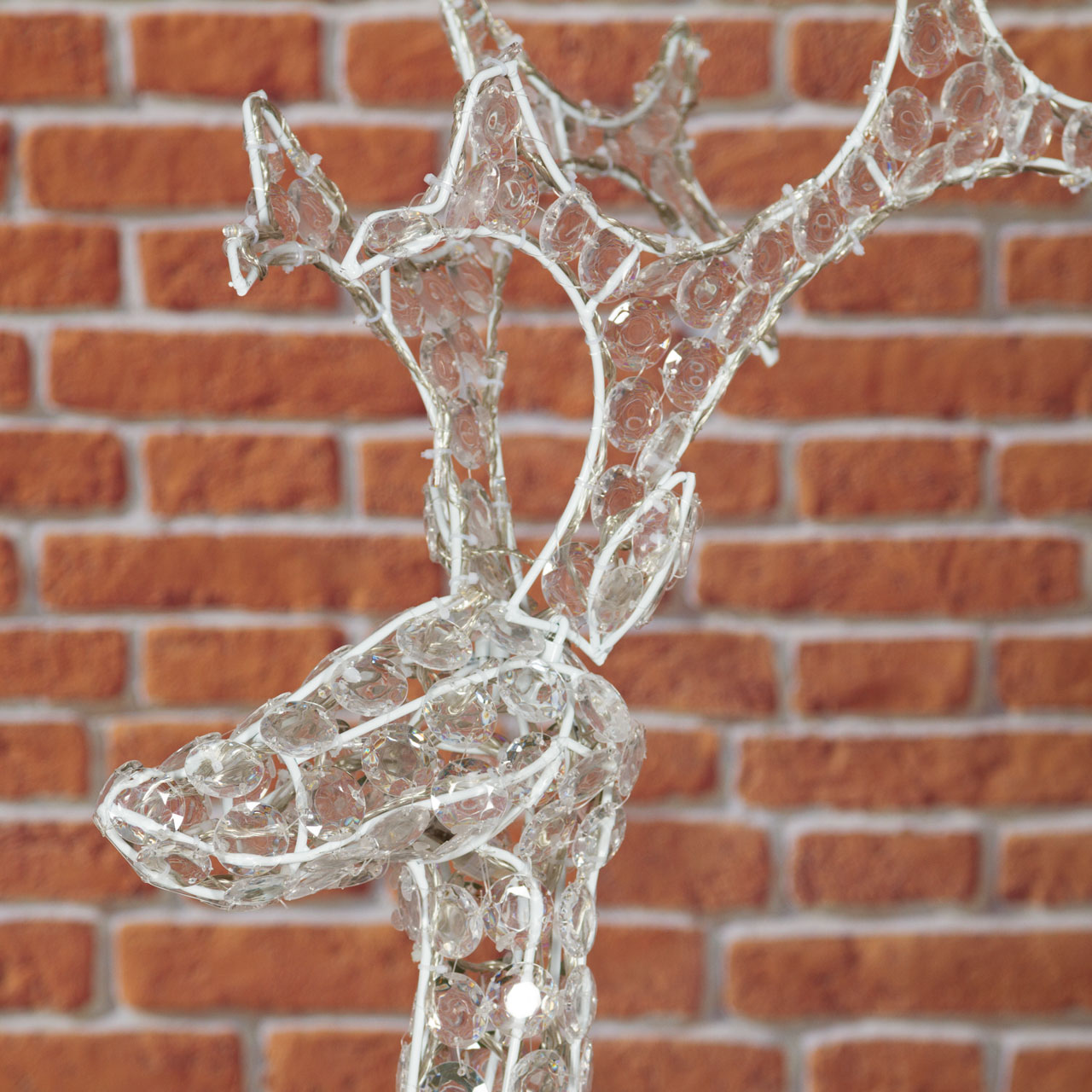 Acrylic Crystals Reindeer Christmas Figure, 250 Warm White LEDs 4 Acrylic Crystals Reindeer Christmas Figure, 250 Warm White LEDs 4