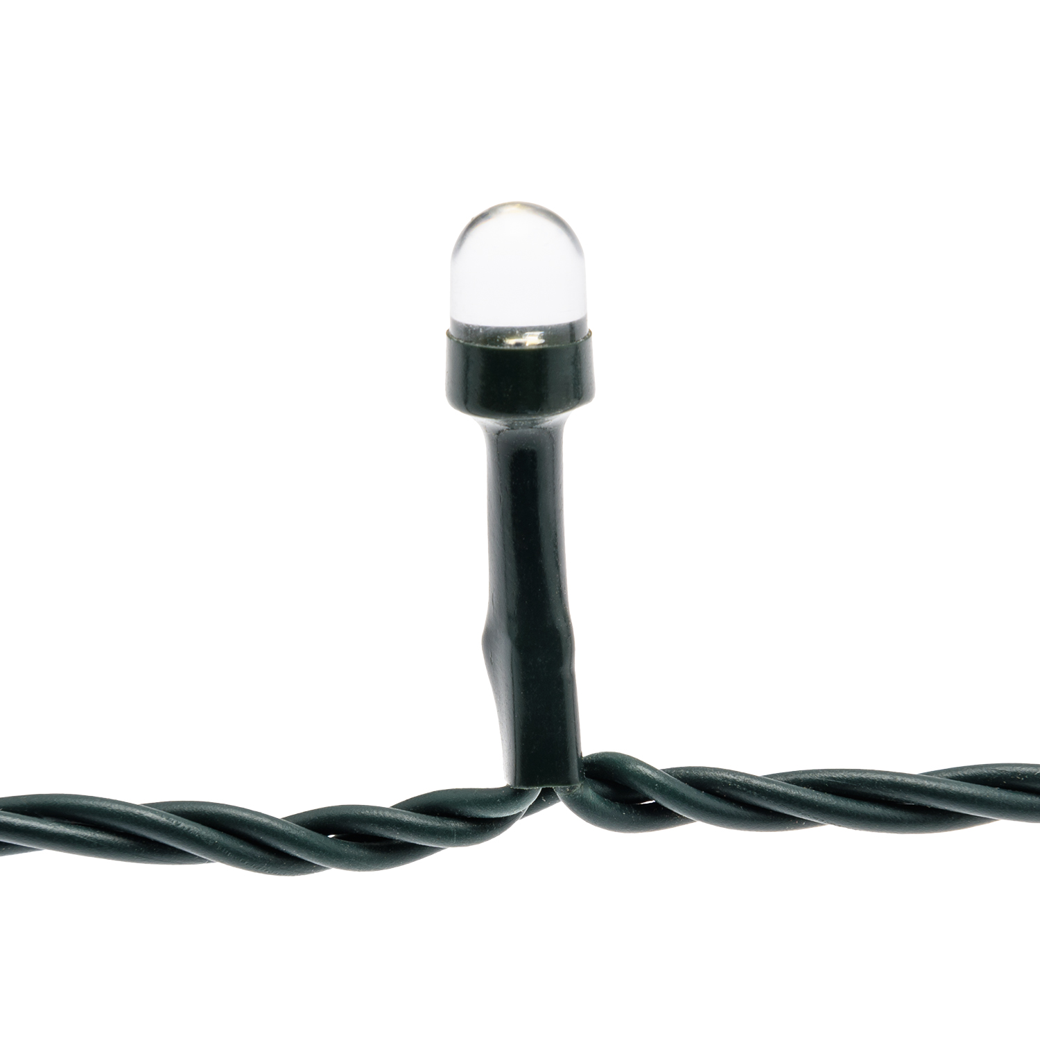 Catena 100 m, 1000 led Convex Ø 8 mm, bianco caldo e bianco freddo, cavo verde 4