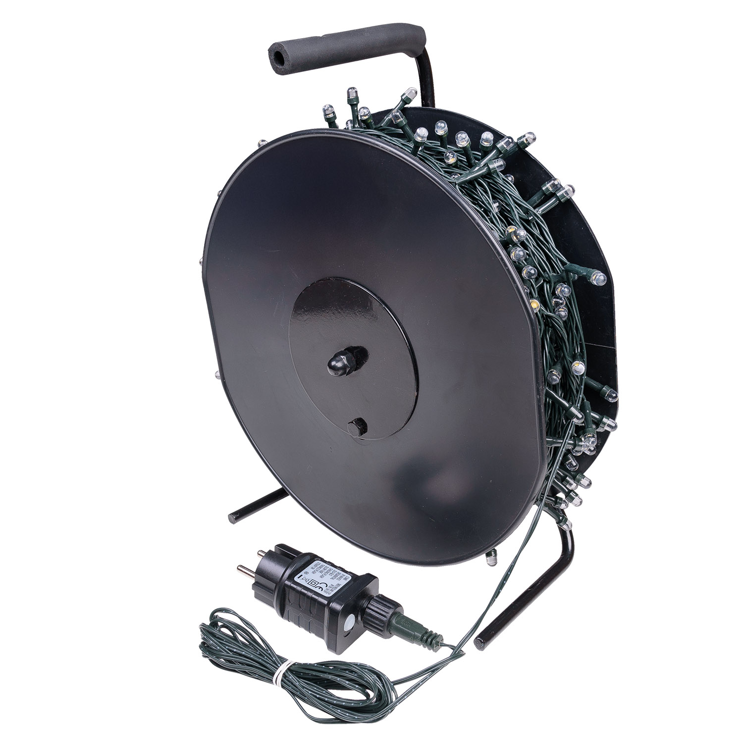 Catena 60 m, 750 led Convex Ø 6,8 mm, bianco caldo, cavo verde 2