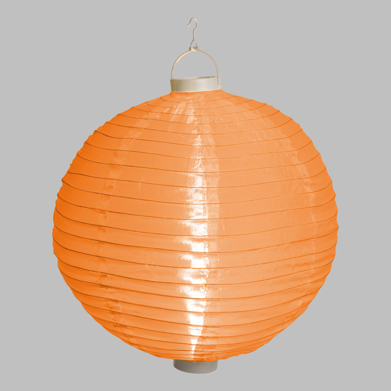 Orangener LED-Lampion Ø 40 cm, warmweißes Licht 1 Orangener LED-Lampion Ø 40 cm, warmweißes Licht 1