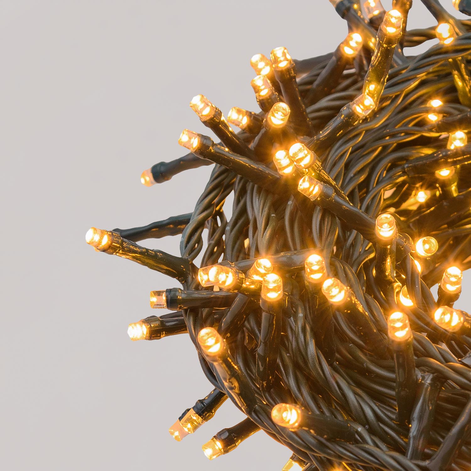 Catena Nastro di luci Connect+ 5 m, 250 led bianco caldo, cavo verde, prolungabile Catena Nastro di luci Connect+ 5 m, 250 led bianco caldo, cavo verde, prolungabile