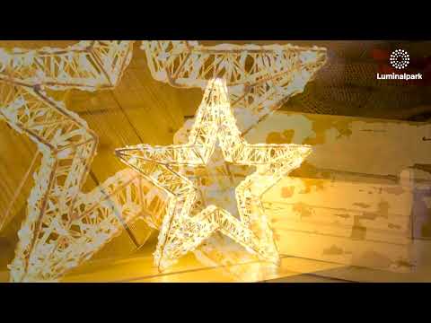 Estrella blanca 3D Ø 35 cm, microled blanco cálido y frío, uso interior 2