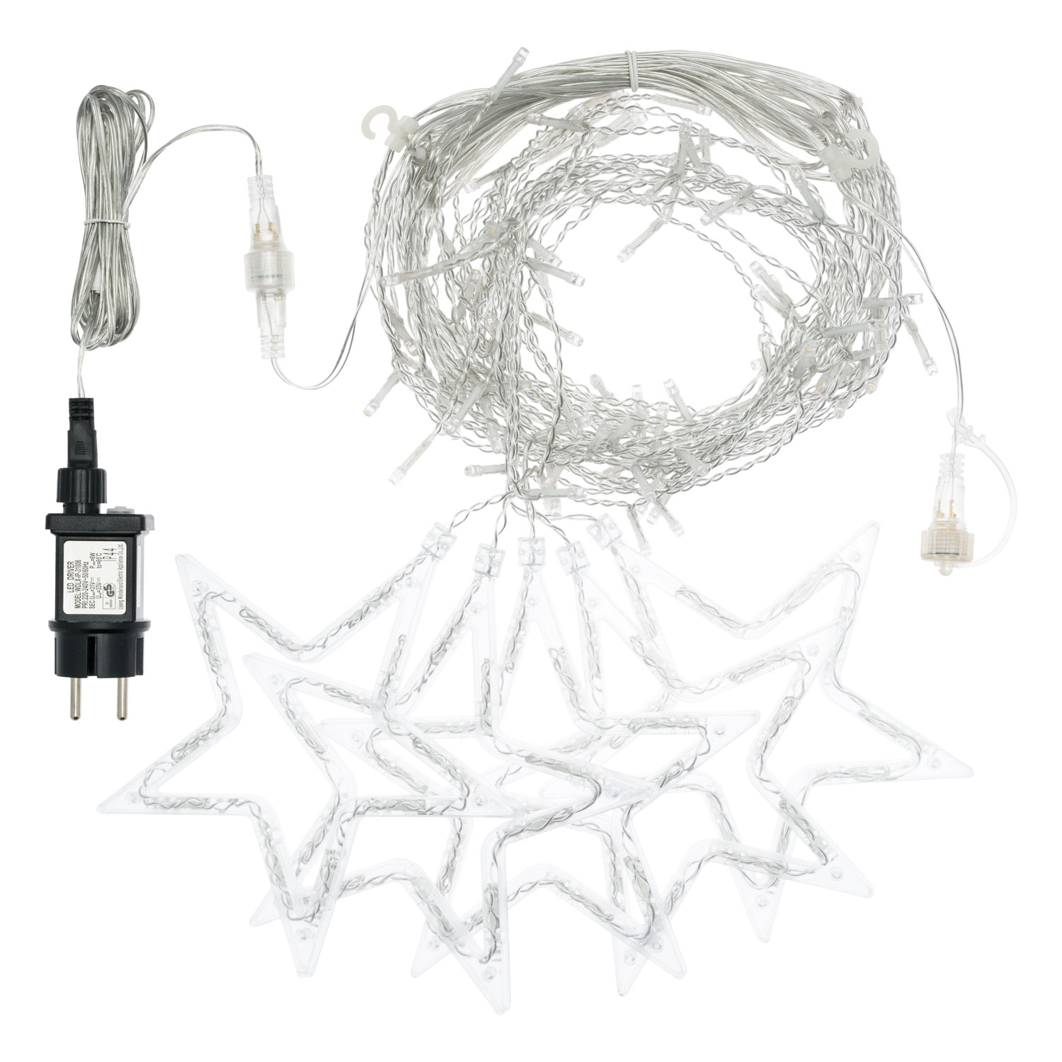 Estalactita con estrellas, h 0,8 m, led blanco cálido y blanco frío 4 Estalactita con estrellas, h 0,8 m, led blanco cálido y blanco frío 4