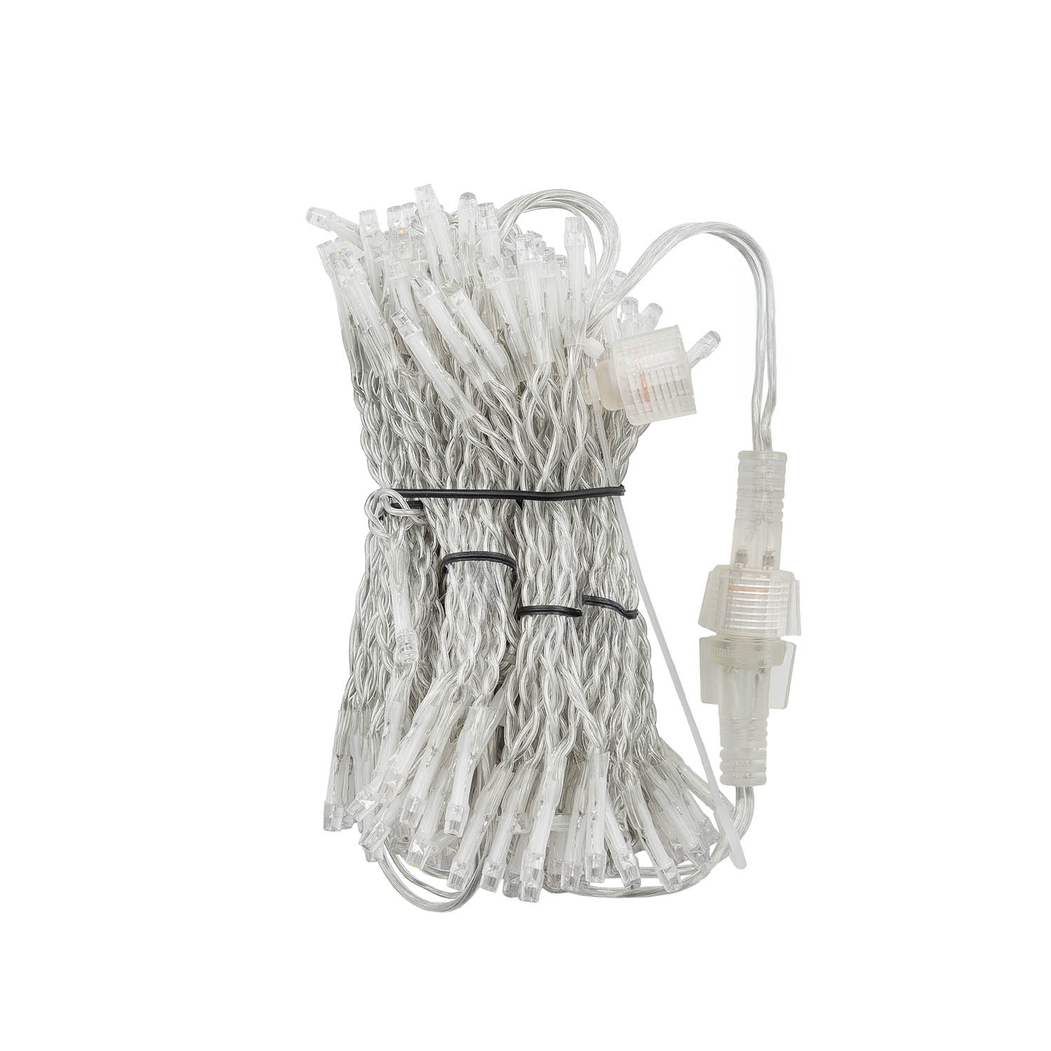 Connect+ Lichtervorhang 1 x H 1,5 m, 150 LEDs warmweiß und kaltweiß, transparentes Kabel, Erweiterbar 5