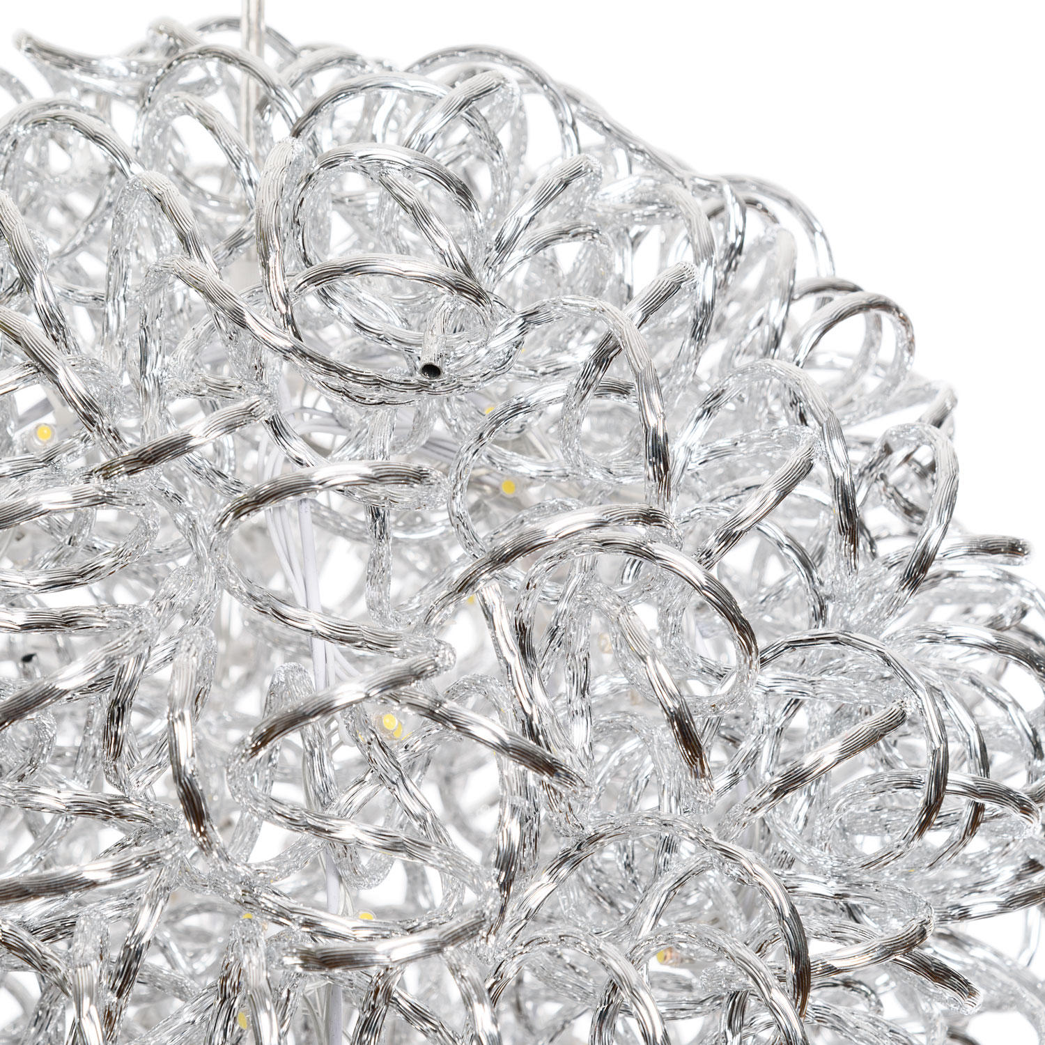 Ø 40cm 100 Warm White LEDs Silver Aluminum Sphere 5 Ø 40cm 100 Warm White LEDs Silver Aluminum Sphere 5