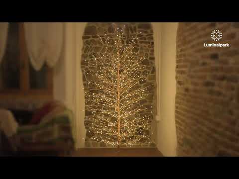 Albero Ramo Tiglio oro rosa h 2 m, 1120 microled bianco caldo, uso interno 2