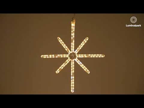 Stella polare in tubo luminoso, 67 x 70 cm, 146 led bianco caldo e bianco freddo 2 Stella polare in tubo luminoso, 67 x 70 cm, 146 led bianco caldo e bianco freddo 2