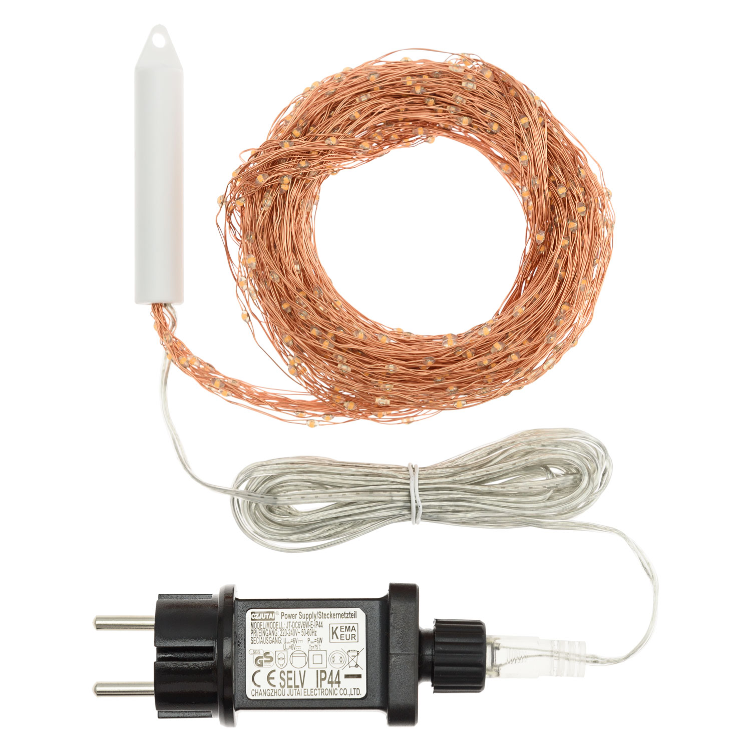 Cascata di luce rame, 900 microled bianco extra caldo 5 Cascata di luce rame, 900 microled bianco extra caldo 5