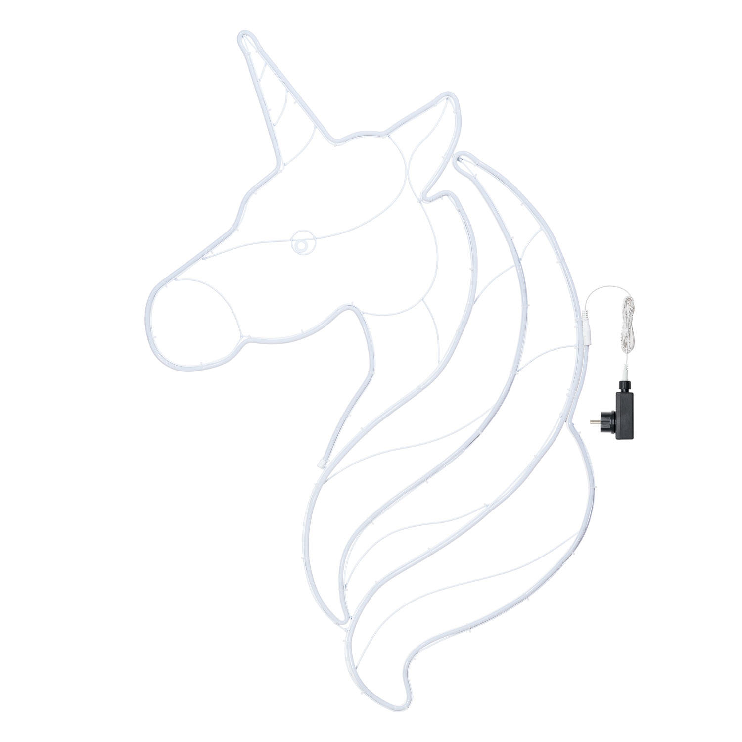 Unicorno in tubo effetto neon, led rosa 3 Unicorno in tubo effetto neon, led rosa 3