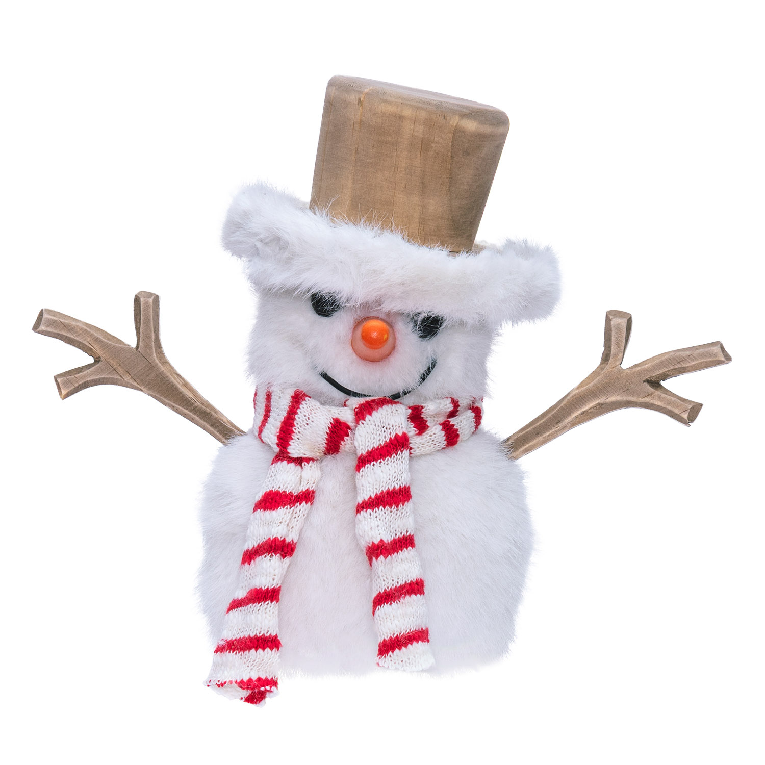 SnowPazzo luminoso 3D in legno a batteria, h 20 cm, Dual Color MicroLED bianco caldo e bianco freddo, uso interno 2