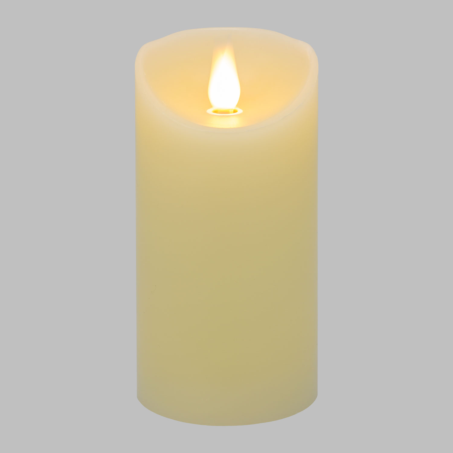 Bougie led en cire ivoire lisse, h. 15 cm 5 Bougie led en cire ivoire lisse, h. 15 cm 5