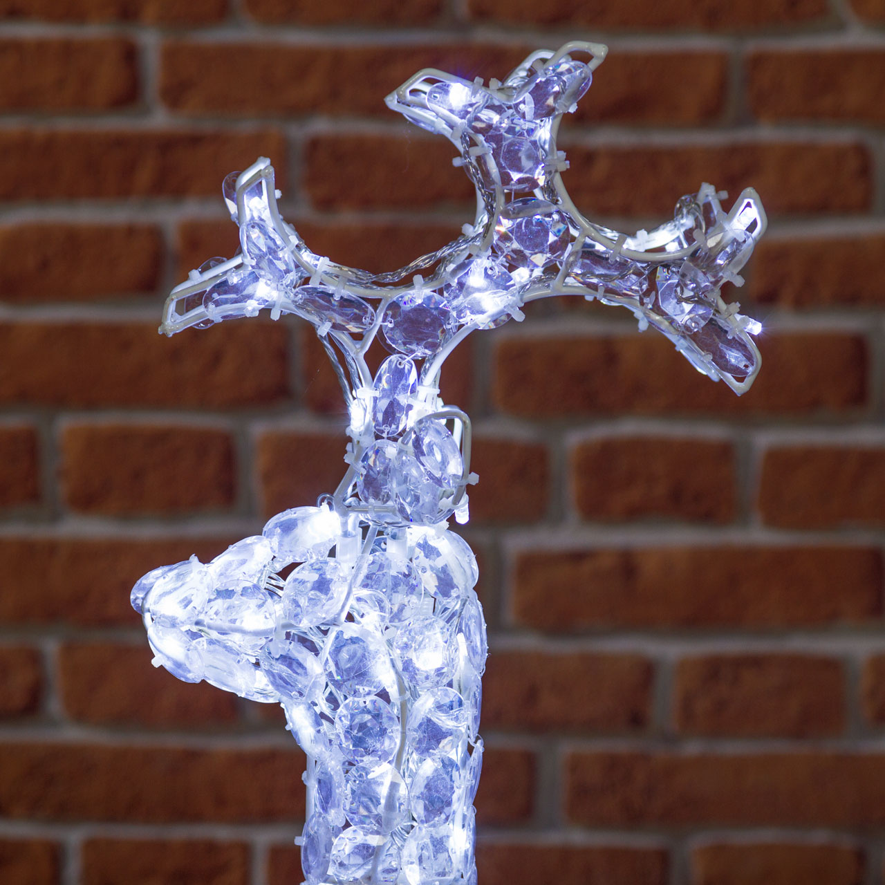 Reno Led blanco con cristales h. 70cm 6 Reno Led blanco con cristales h. 70cm 6