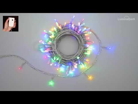 10m 100 Multi Coloured Led Connectable String Lights, Clear Cable 2 10m 100 Multi Coloured Led Connectable String Lights, Clear Cable 2