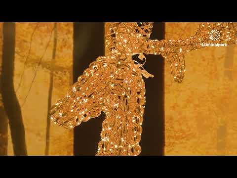 Renne 3D Rose Gold, fil tressé spiral, h 200 cm, 2400 microled blanc chaud 2