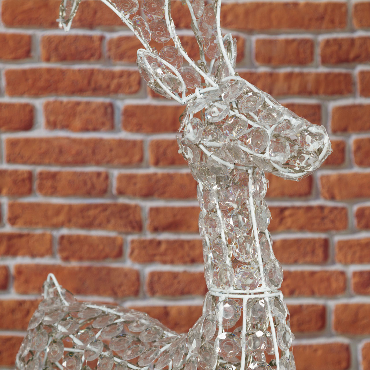 Acrylic Crystals Reindeer Christmas Figure, 250 Warm White LEDs 7 Acrylic Crystals Reindeer Christmas Figure, 250 Warm White LEDs 7