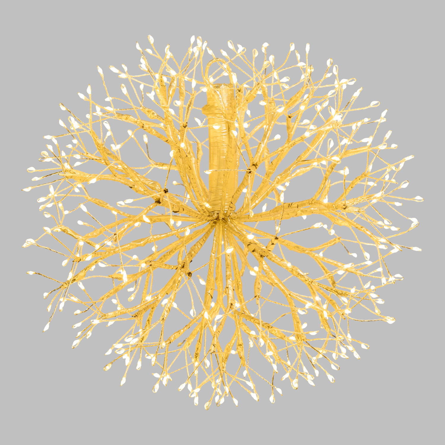 Sphère RICCO avec branches Champagne, Ø 30 cm, 384 microled blanc chaud et blanc froid, intérieur 6 Sphère RICCO avec branches Champagne, Ø 30 cm, 384 microled blanc chaud et blanc froid, intérieur 6