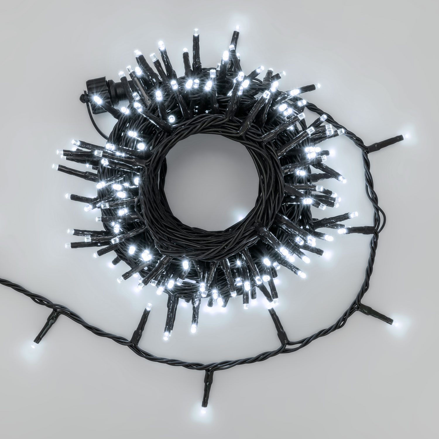 Smart Connect Lichterkette, 10 m, 200 MiniLEDs kaltweiß, grünes Kabel 1 Smart Connect Lichterkette, 10 m, 200 MiniLEDs kaltweiß, grünes Kabel 1