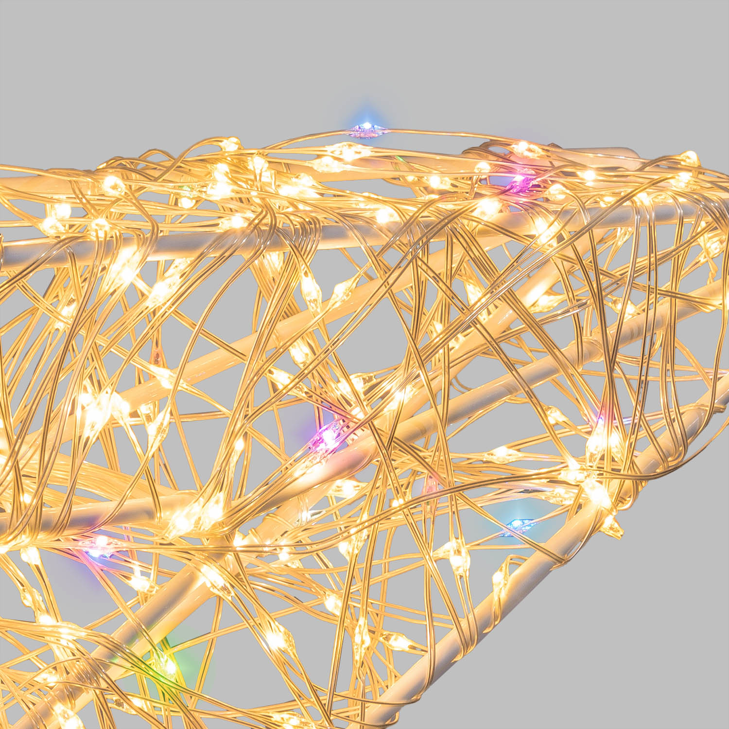 Stella Bianca 3D Ø 55 cm, microled bianco caldo e RGB, uso interno 6