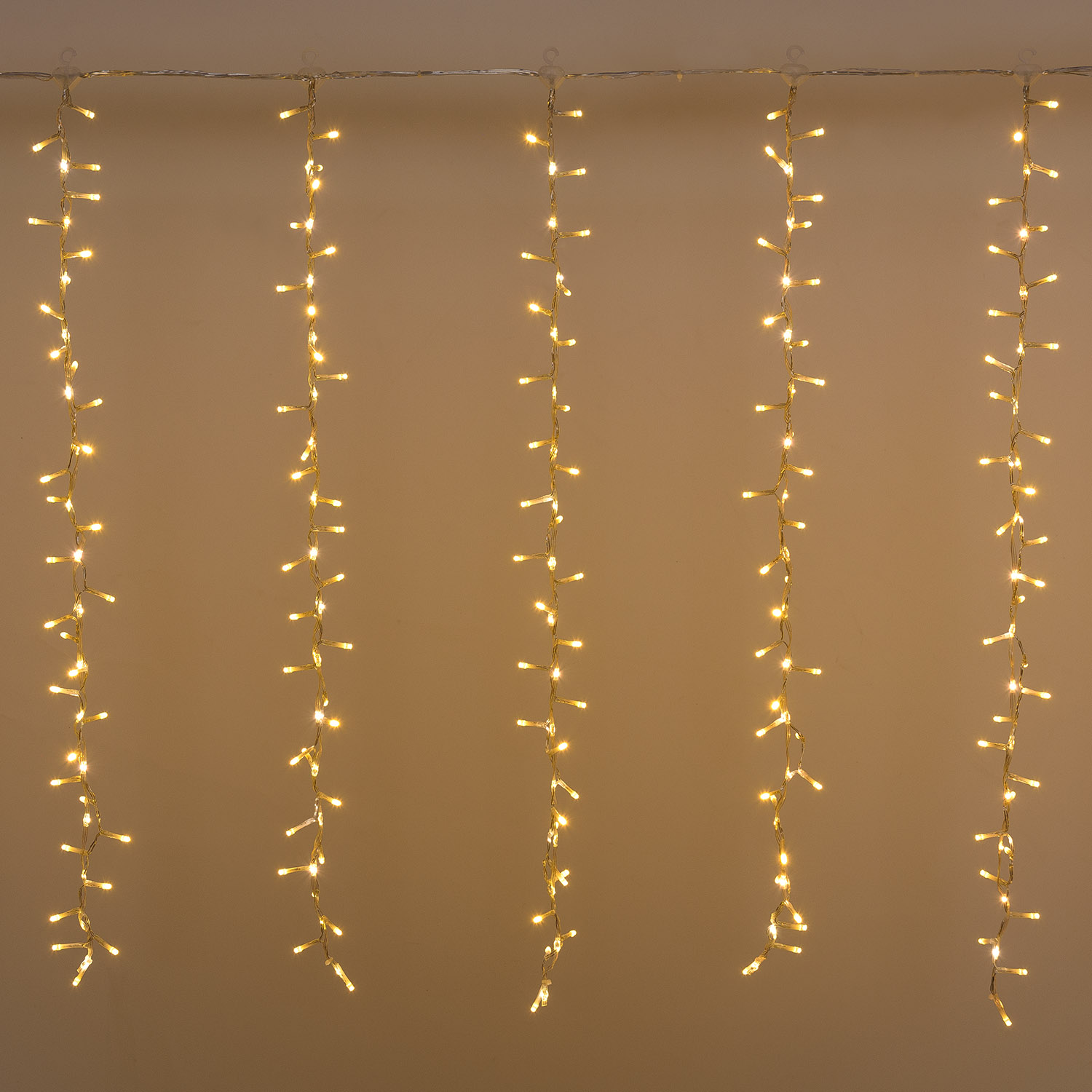 Tenda Nastro di Luce StarFall 4,6 x h 0,8 m, 1152 led bianco caldo, cavo trasparente Tenda Nastro di Luce StarFall 4,6 x h 0,8 m, 1152 led bianco caldo, cavo trasparente