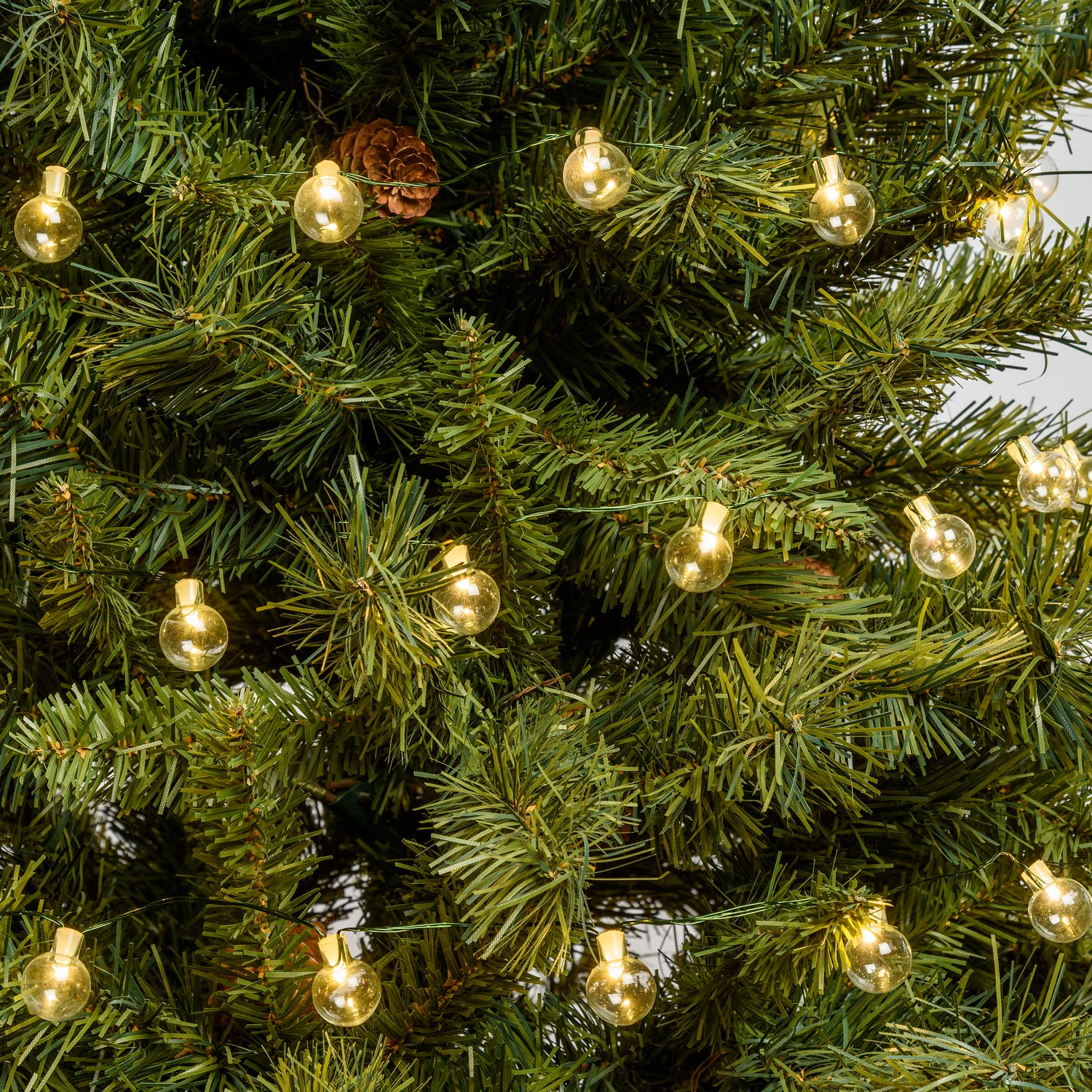 Deko-Lichterkette mit 80 Kugeln aus transparentem Glas, warmweiß 5 Deko-Lichterkette mit 80 Kugeln aus transparentem Glas, warmweiß 5