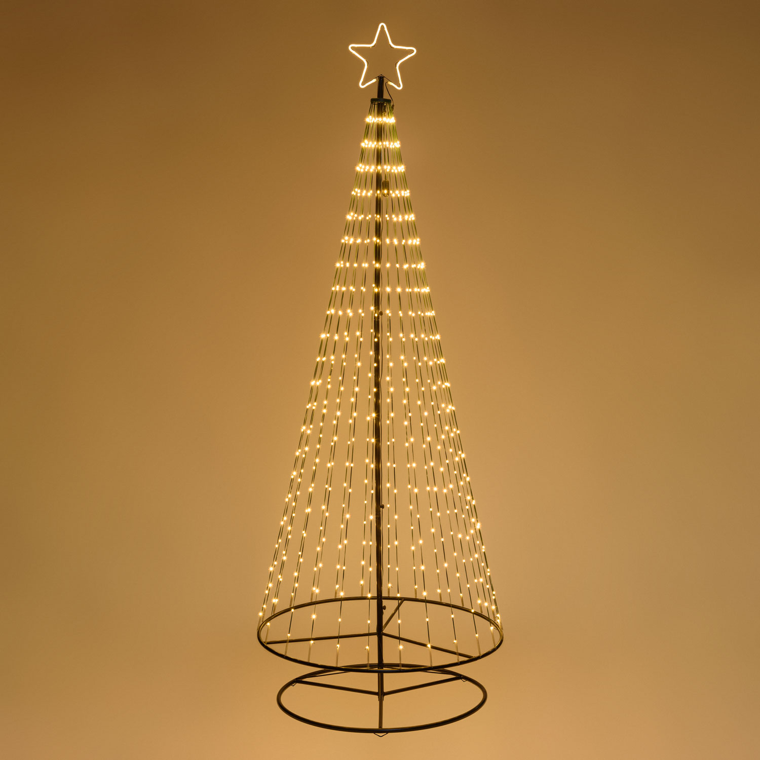 Arbre conique repliable h. 280 cm, Gouttes de lumière led Blanc Chaud et Blanc Froid 8 Arbre conique repliable h. 280 cm, Gouttes de lumière led Blanc Chaud et Blanc Froid 8
