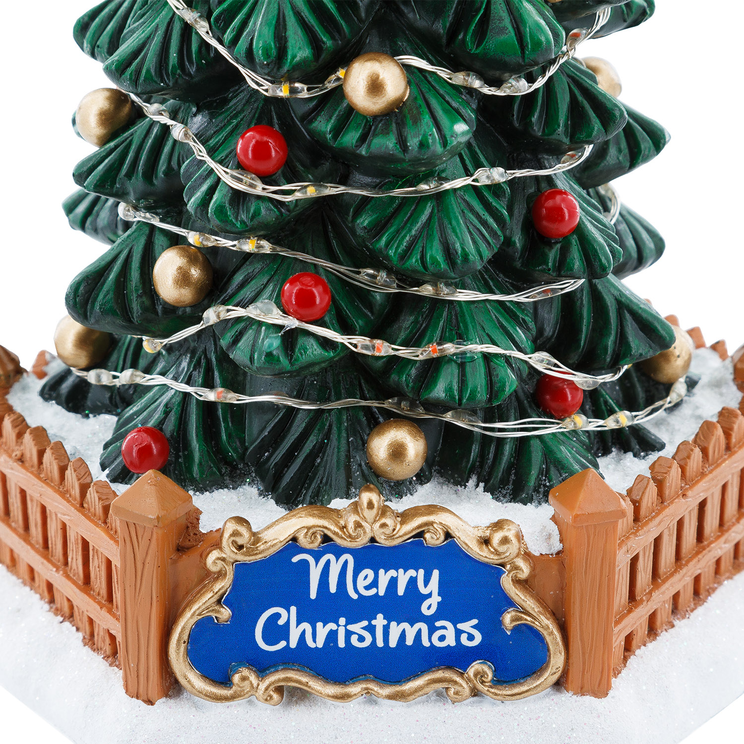 Villaggio di Natale, Albero Natale Microled, h 30 cm, musiche natalizie 3